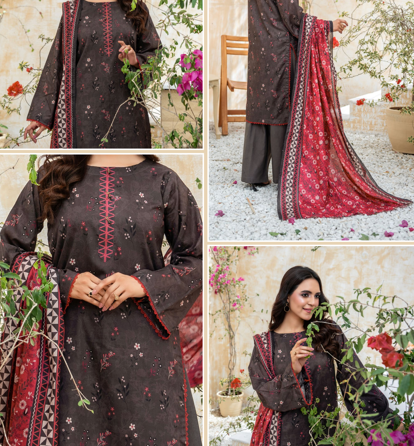 Dabiha Printed Lawn D-1