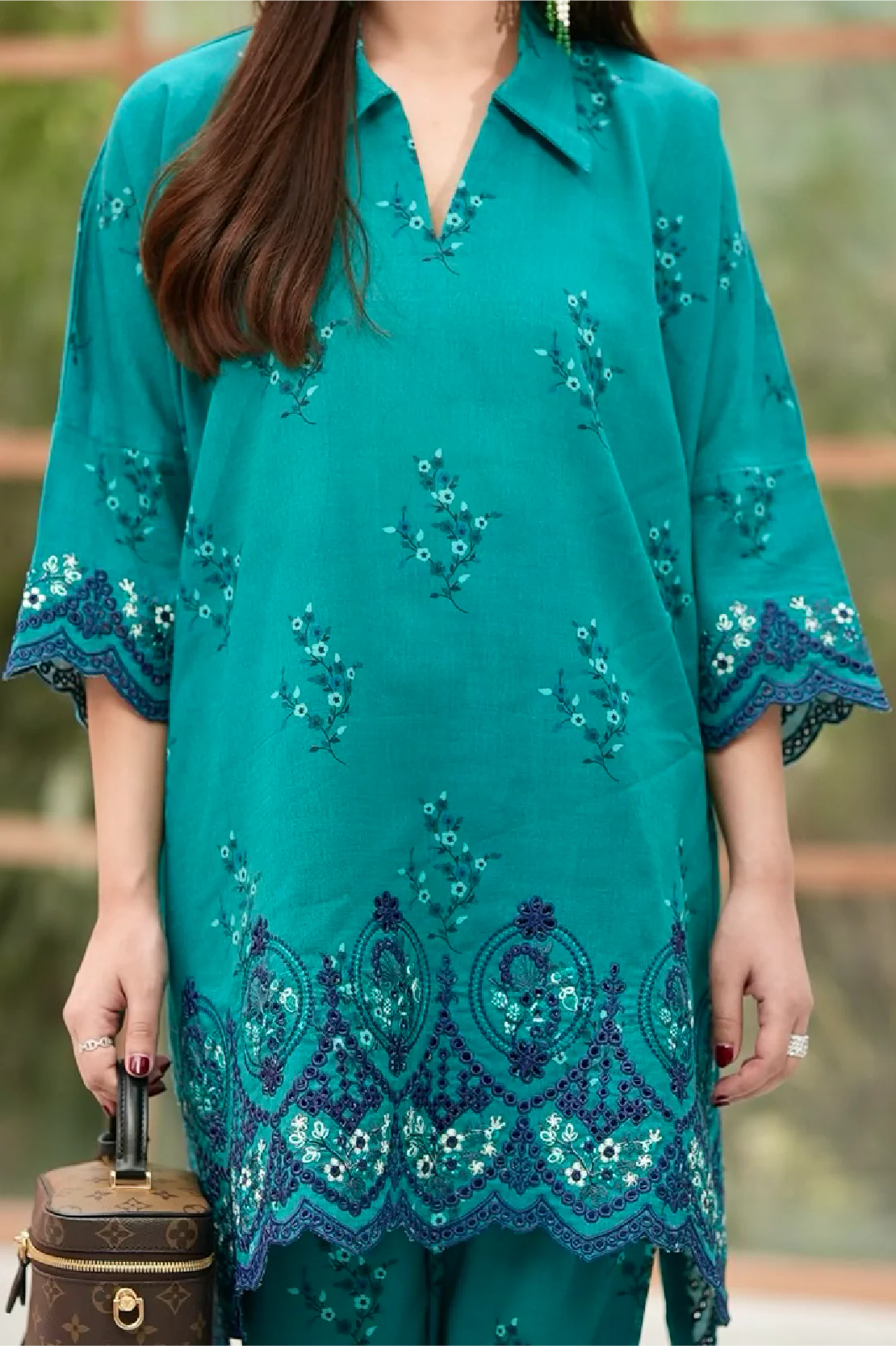 khaddar Unstitched in Teal