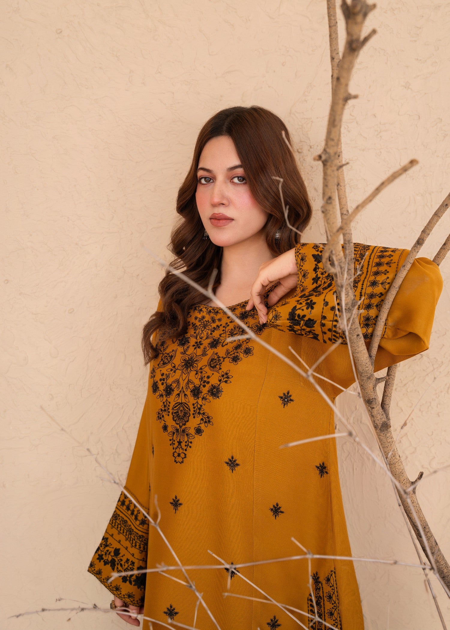 marina Kurta Set in Marigold