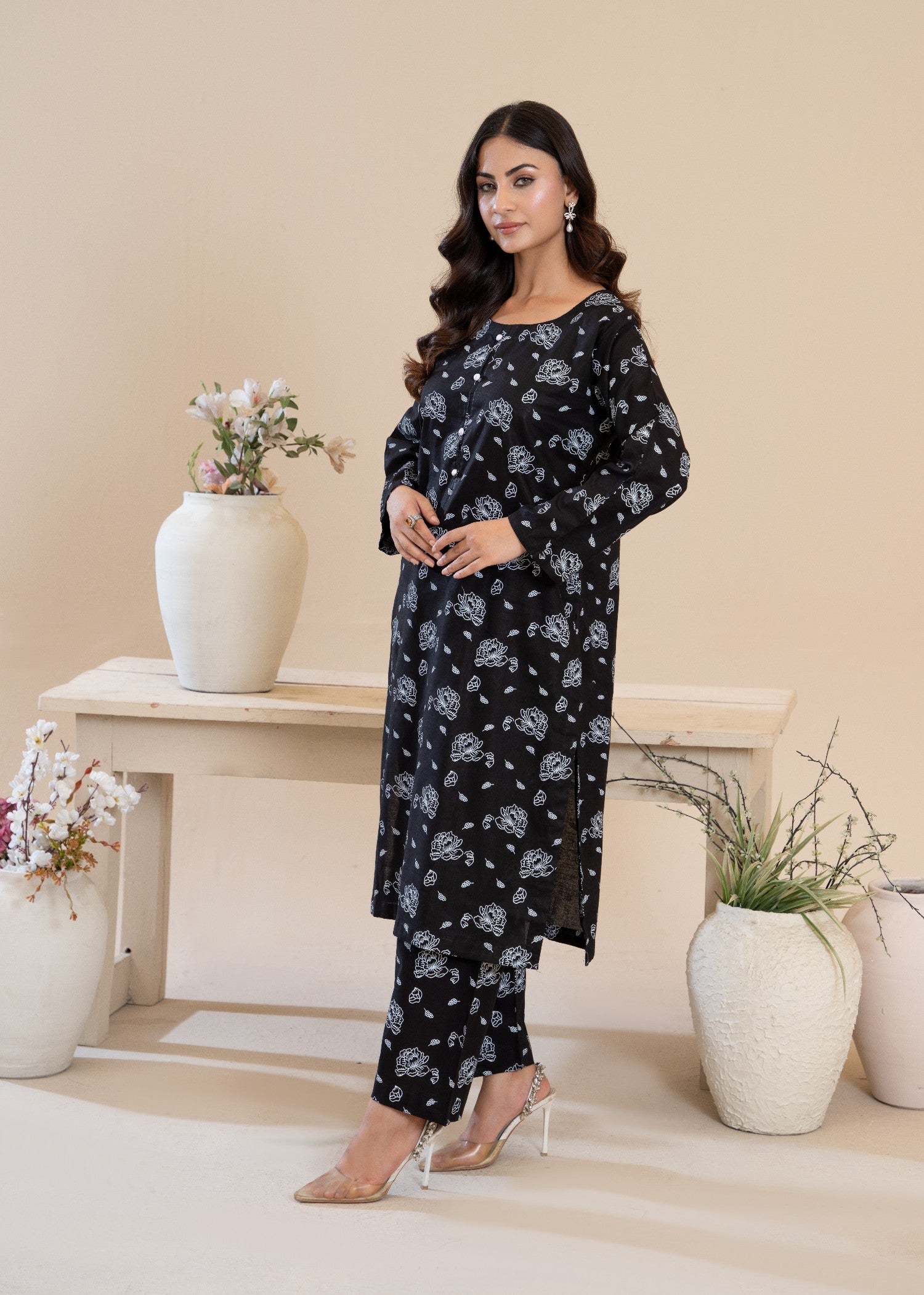 cotton Co Ord Sets in Black