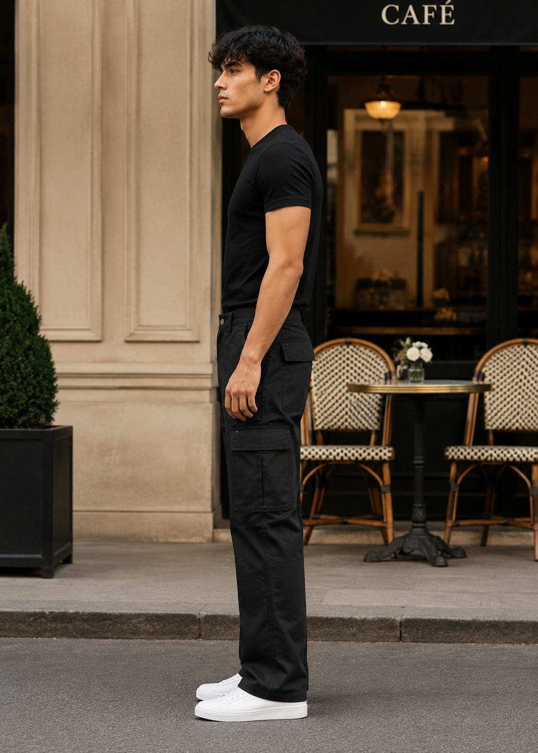 cotton Pants in Black