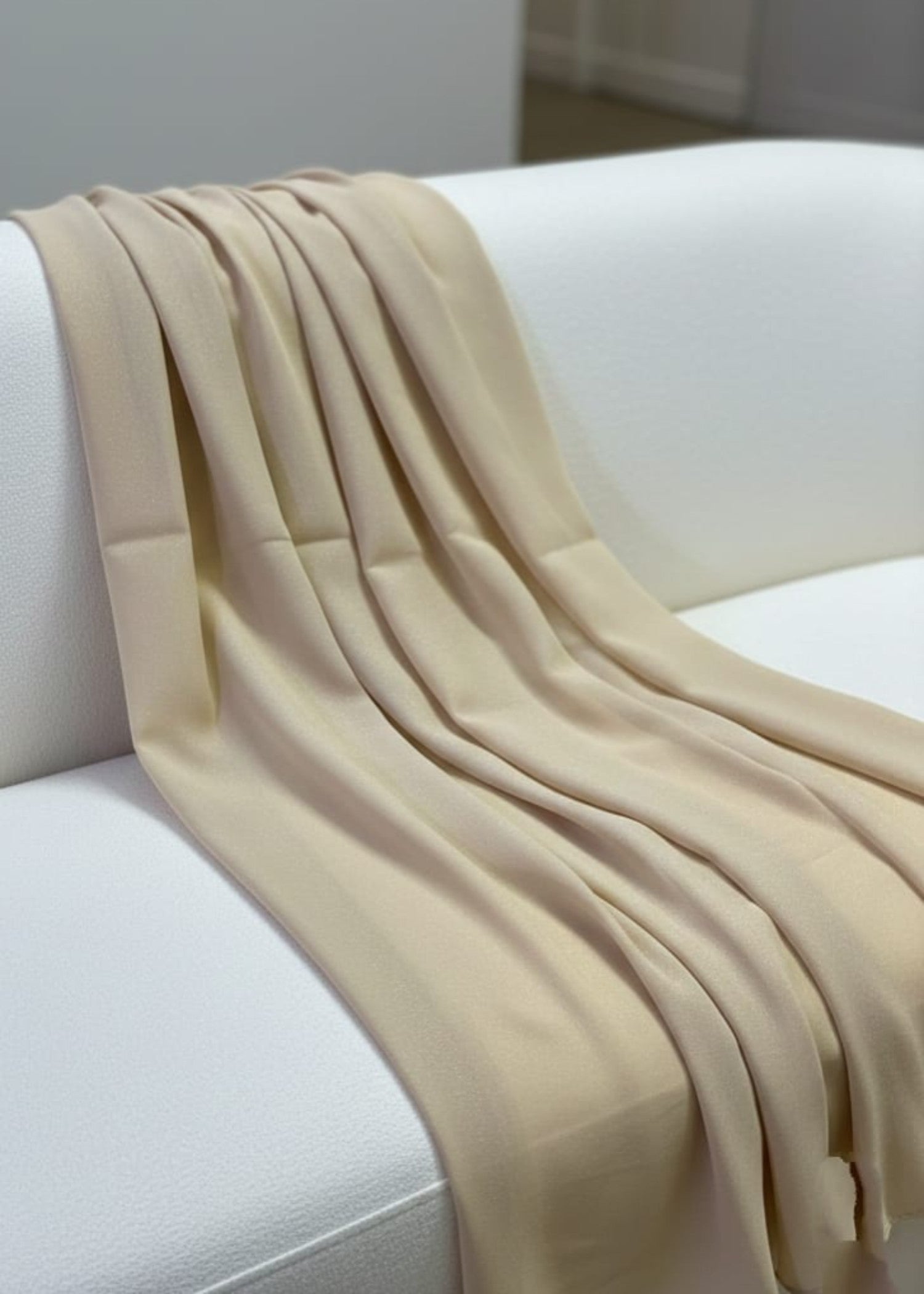 georgette Hijab in Cream