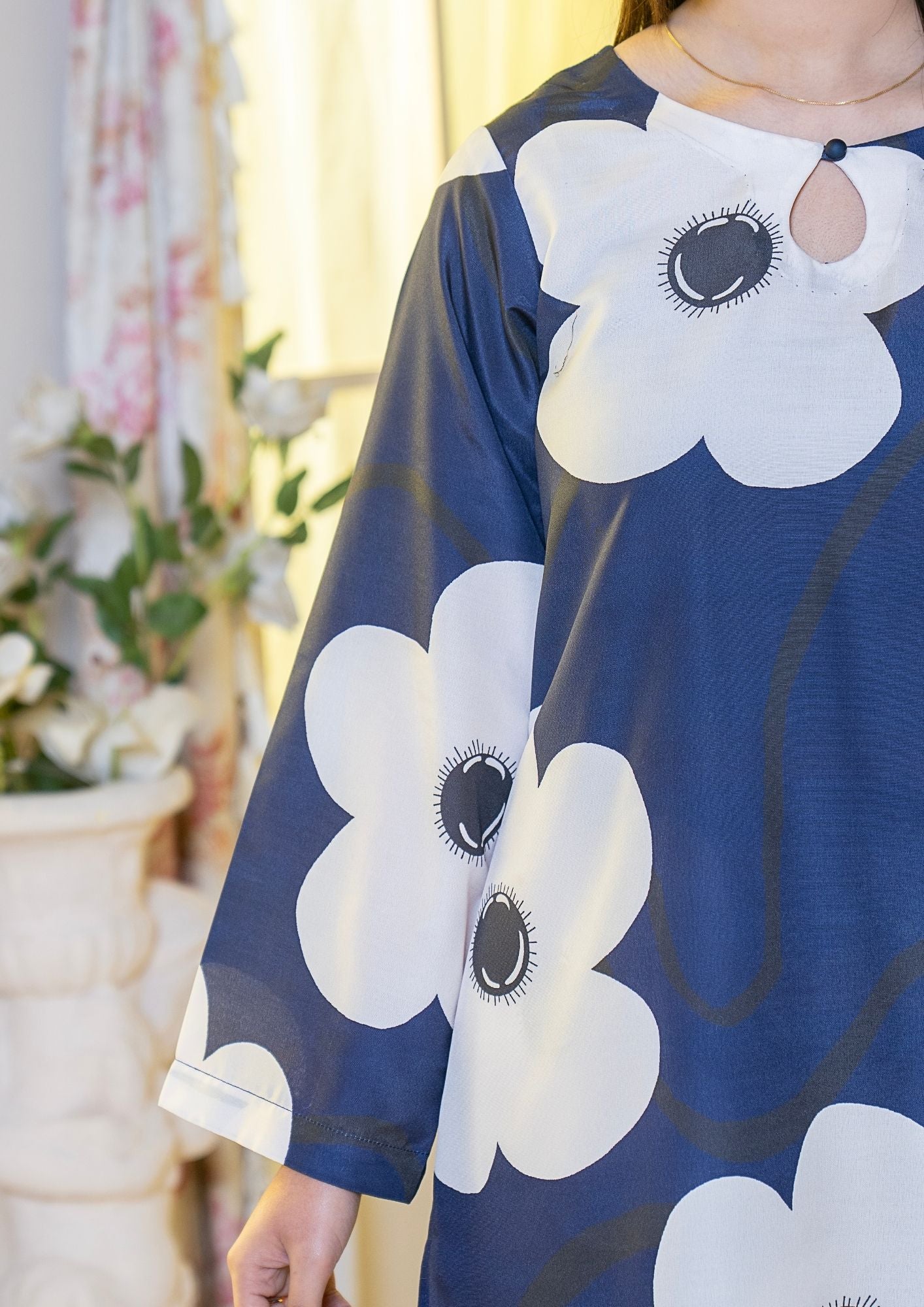 arabic lawn Co Ord Sets in Dark blue