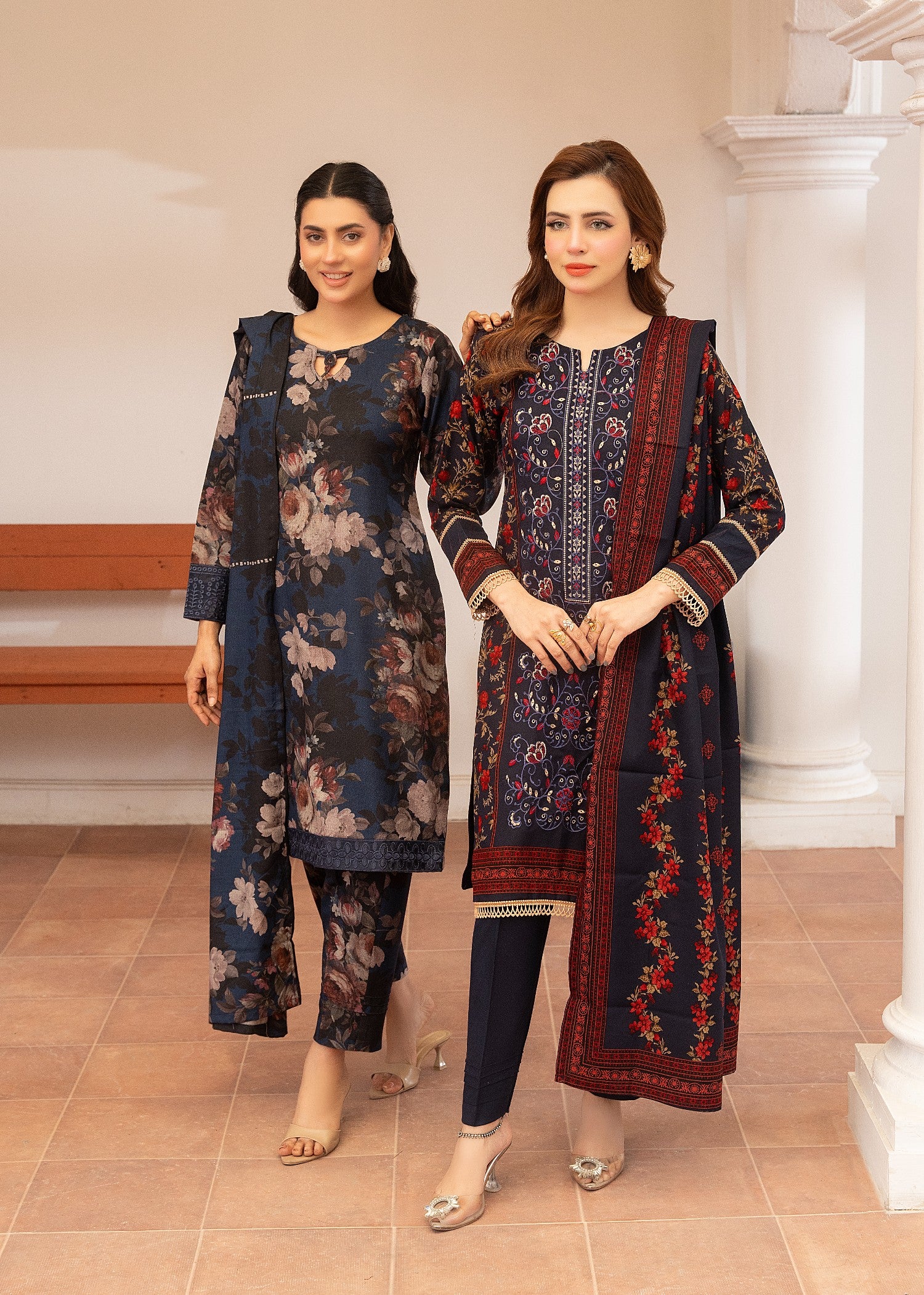dhanak Kurta Set in Sapphire blue