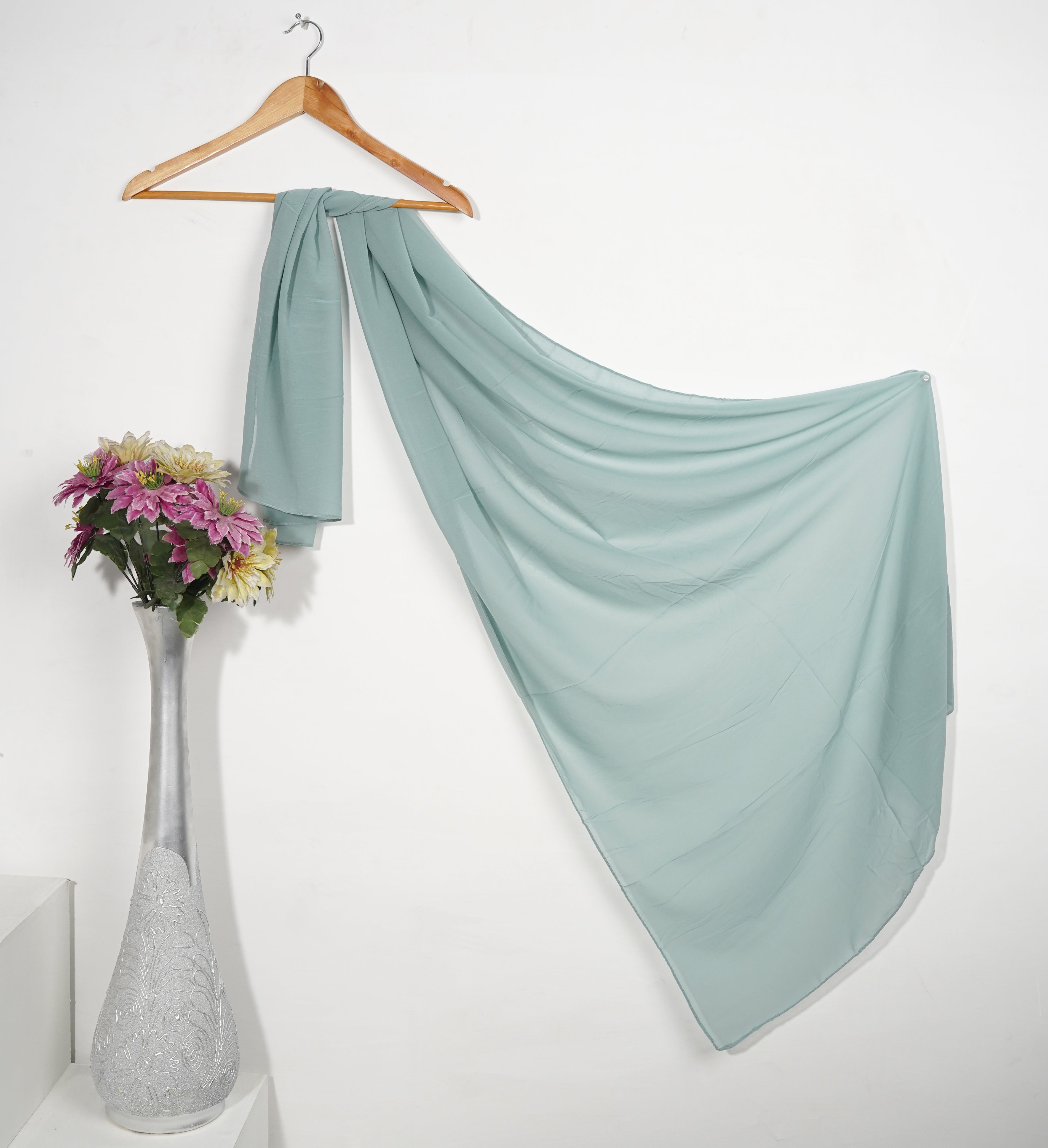 chiffon Hijab in Powder blue