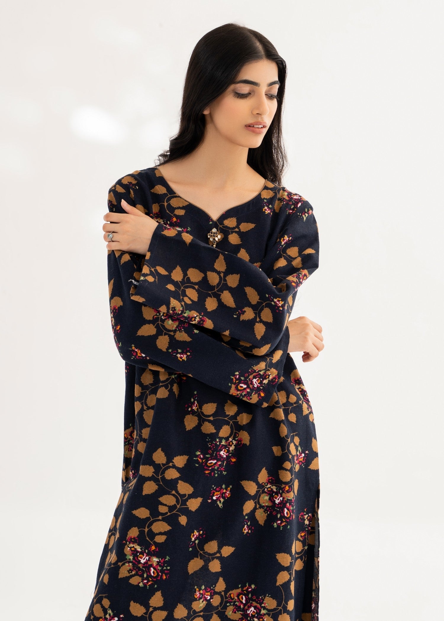 khaddar Co Ord Sets in Dark blue