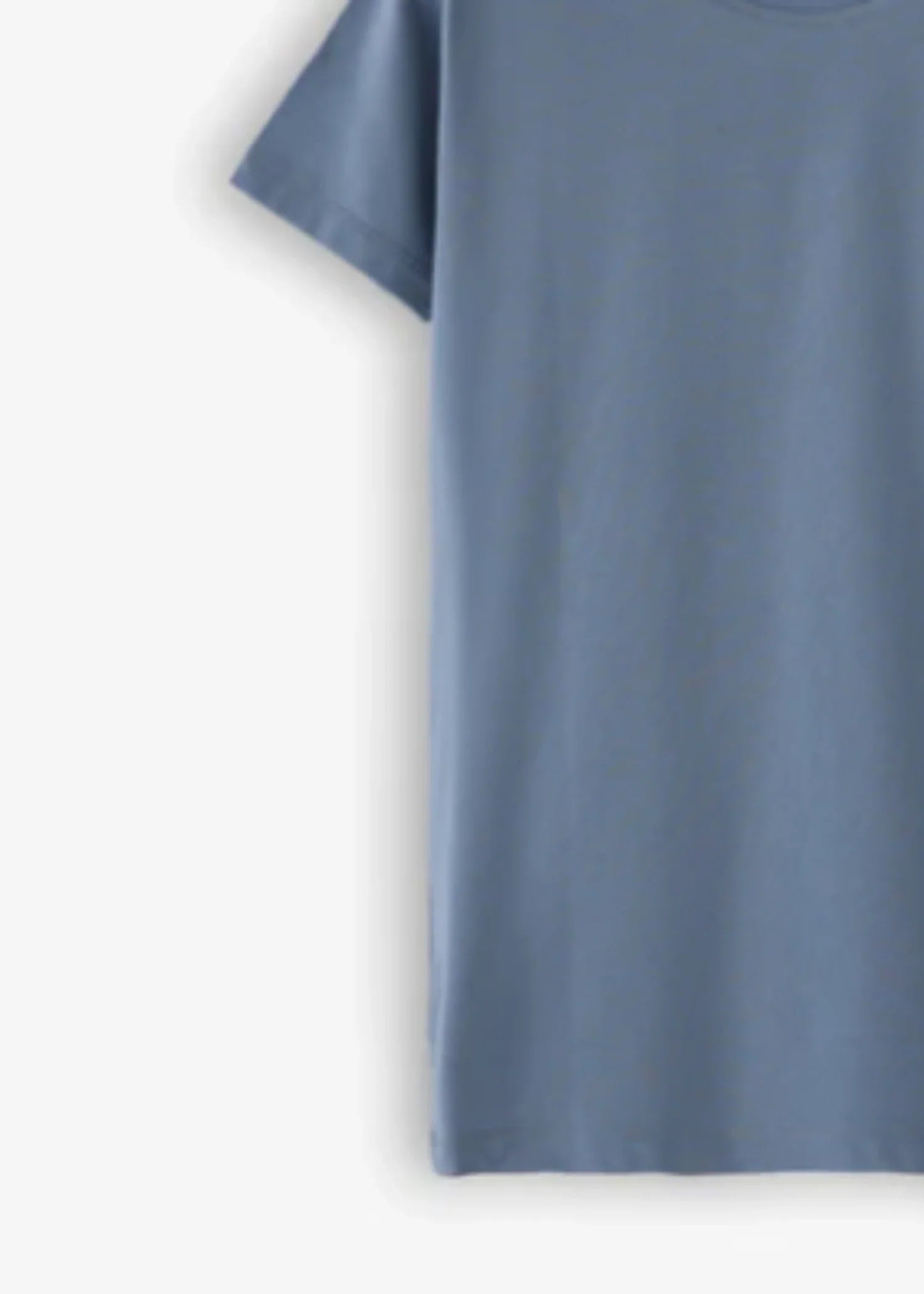 cotton T Shirt in Steel blue