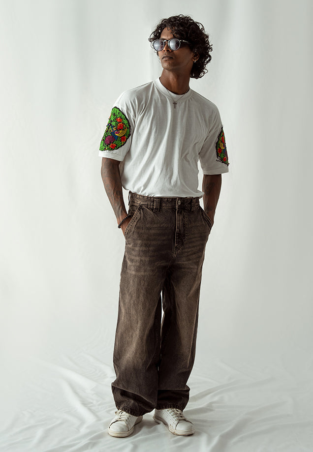 stretch denim Jeans in Brown by The Denim Company