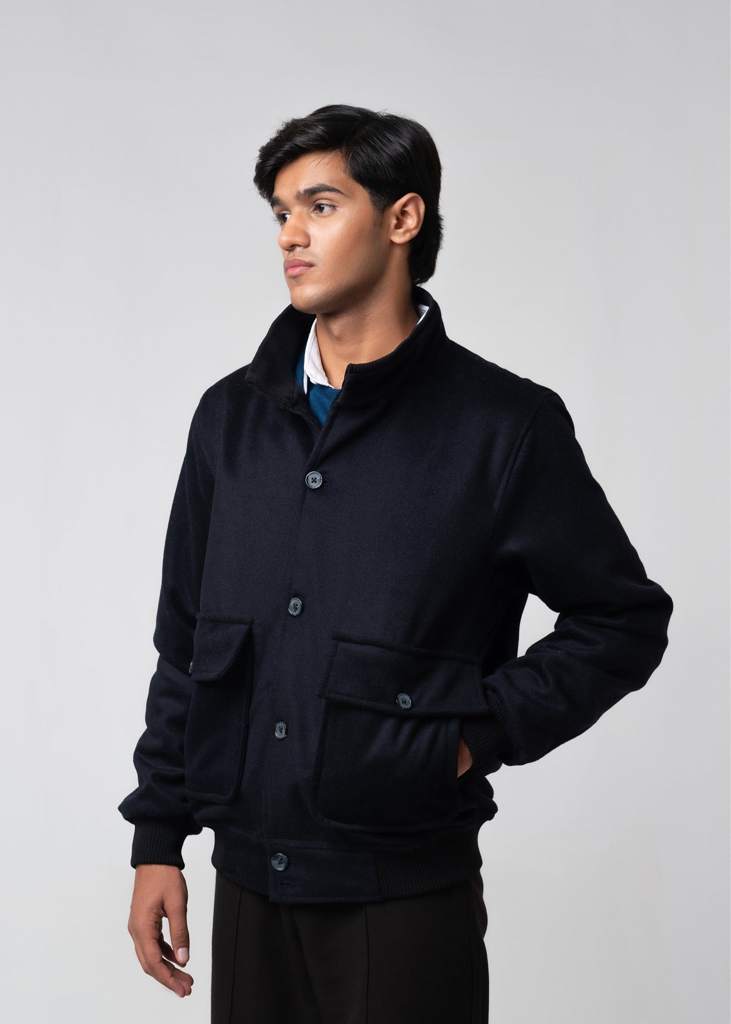 wool Jacket in Navy blue