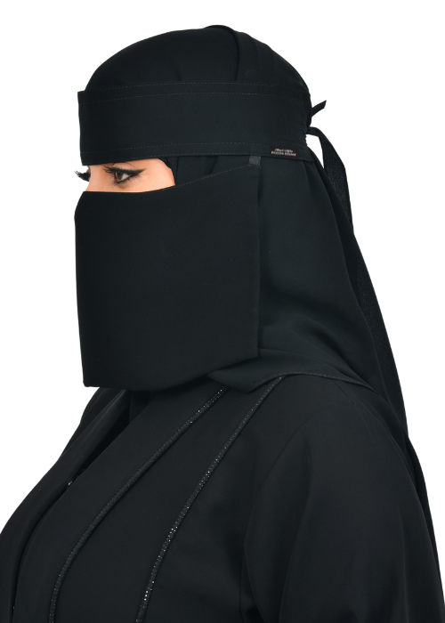 chiffon Veil in Jet black