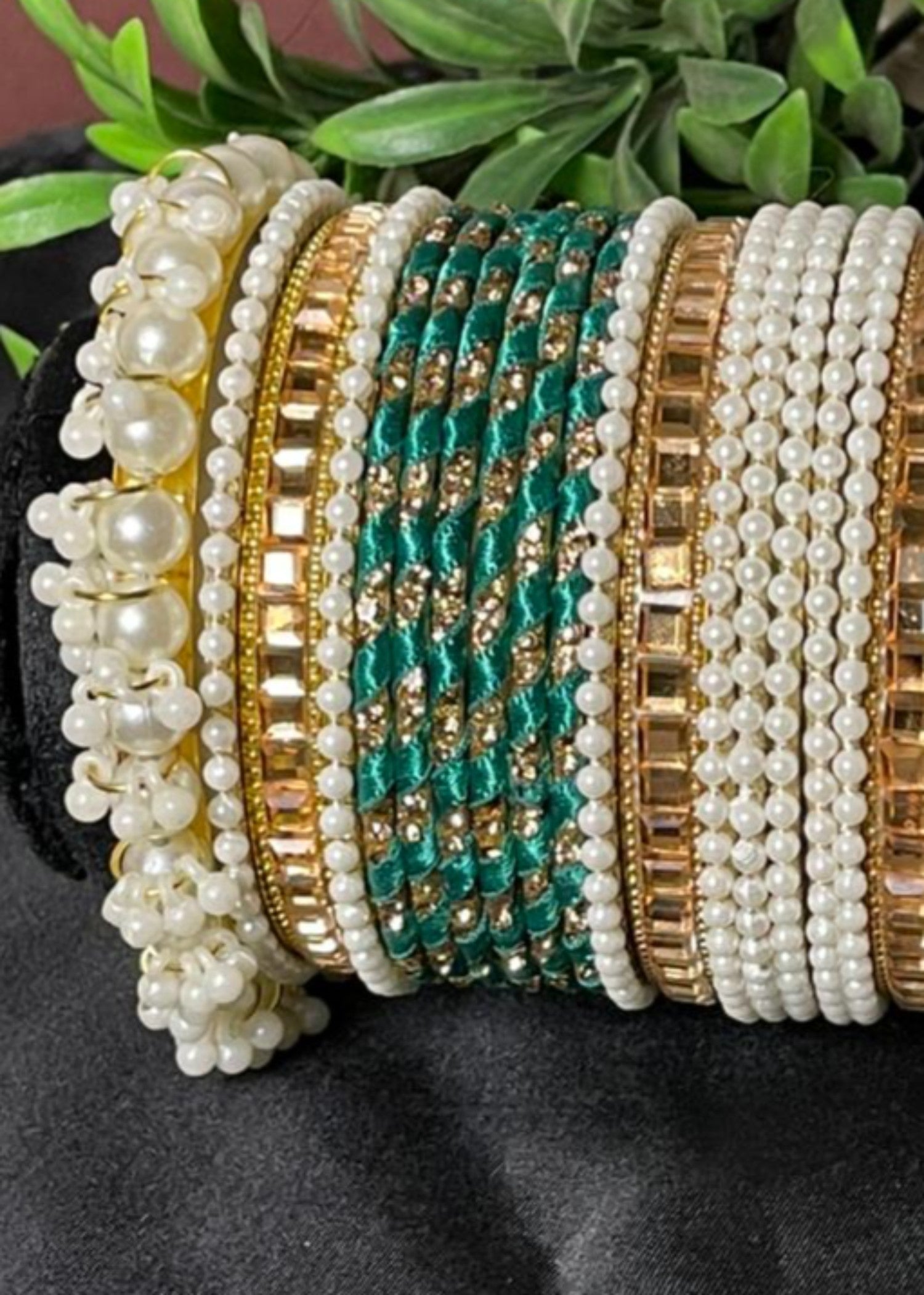 Bangles in Green Color by - Trendy Women Bangles ELX5633