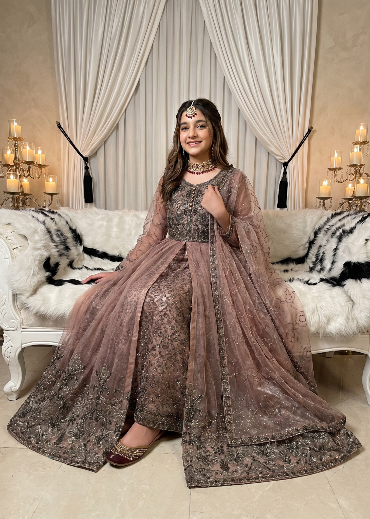 net Pishwas in Earth brown