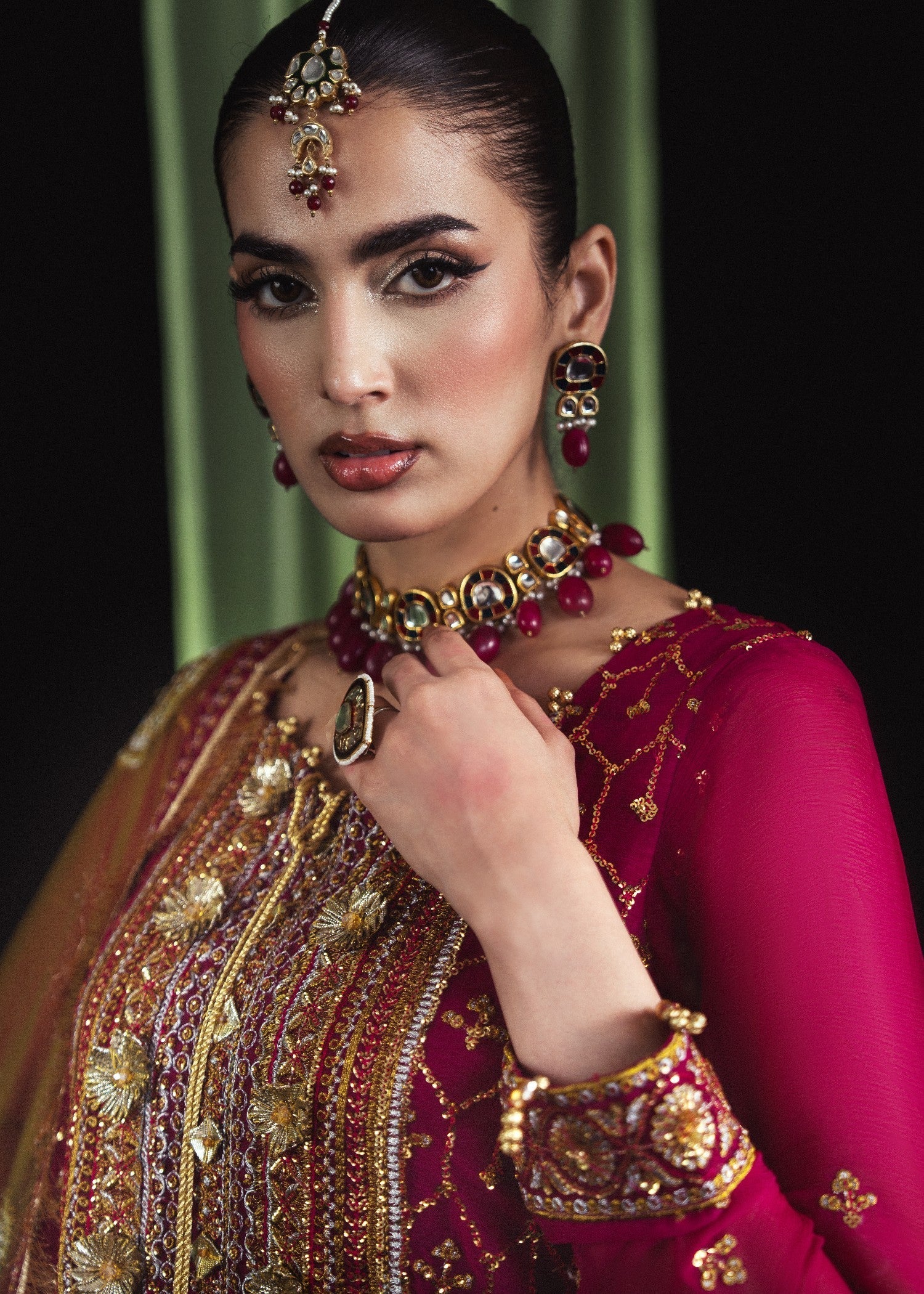 chiffon Sharara in Magenta