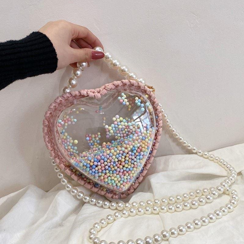 Transparent Pearl Portable Messenger Bag