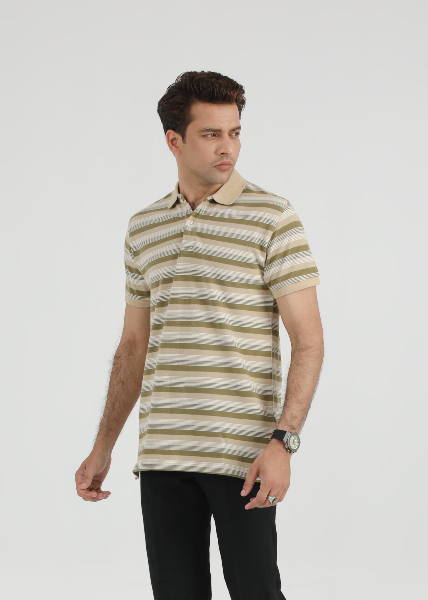 porque/pique Polo Shirt in Beige