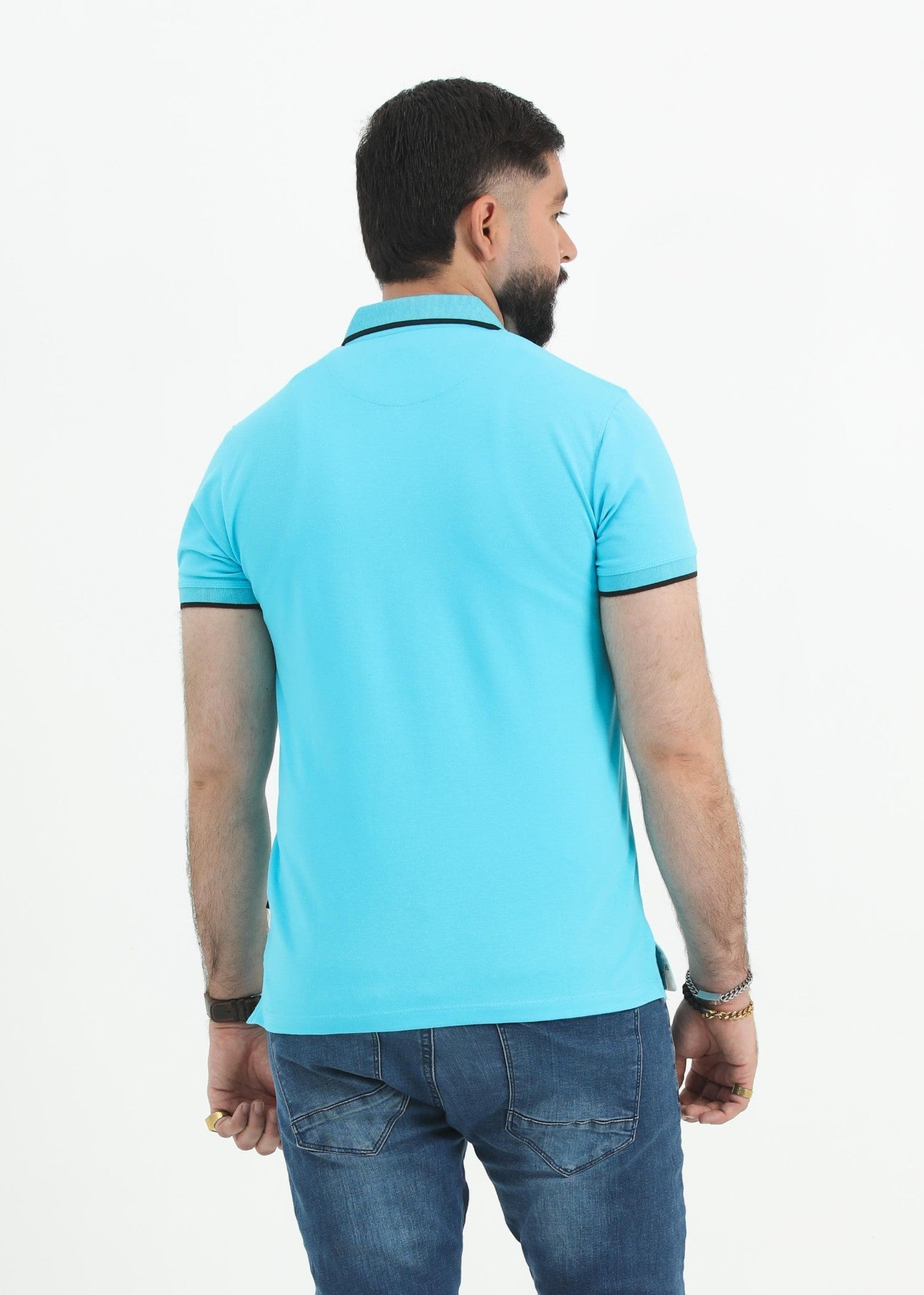porque/pique Polo Shirt in Aquamarine