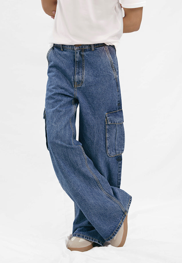 stretch denim Jeans in Charcoal black