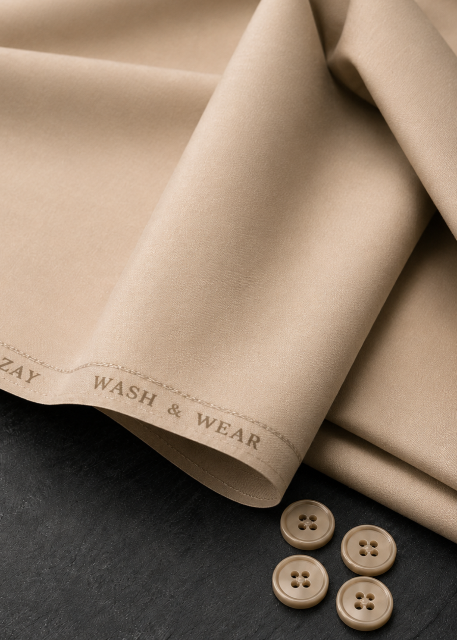 wash & wear Unstitched in Beige