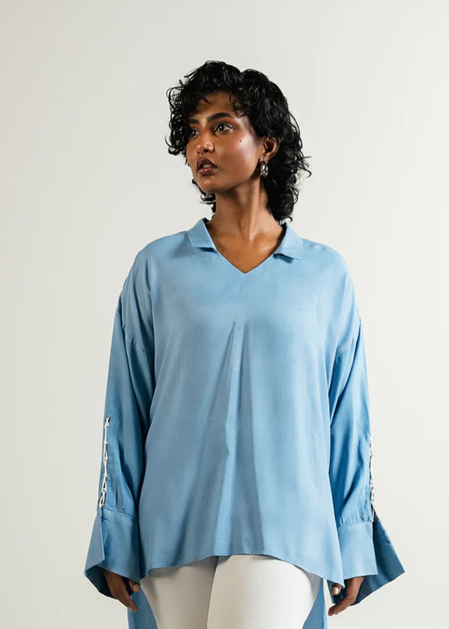 viscose Tunic in Aquamarine