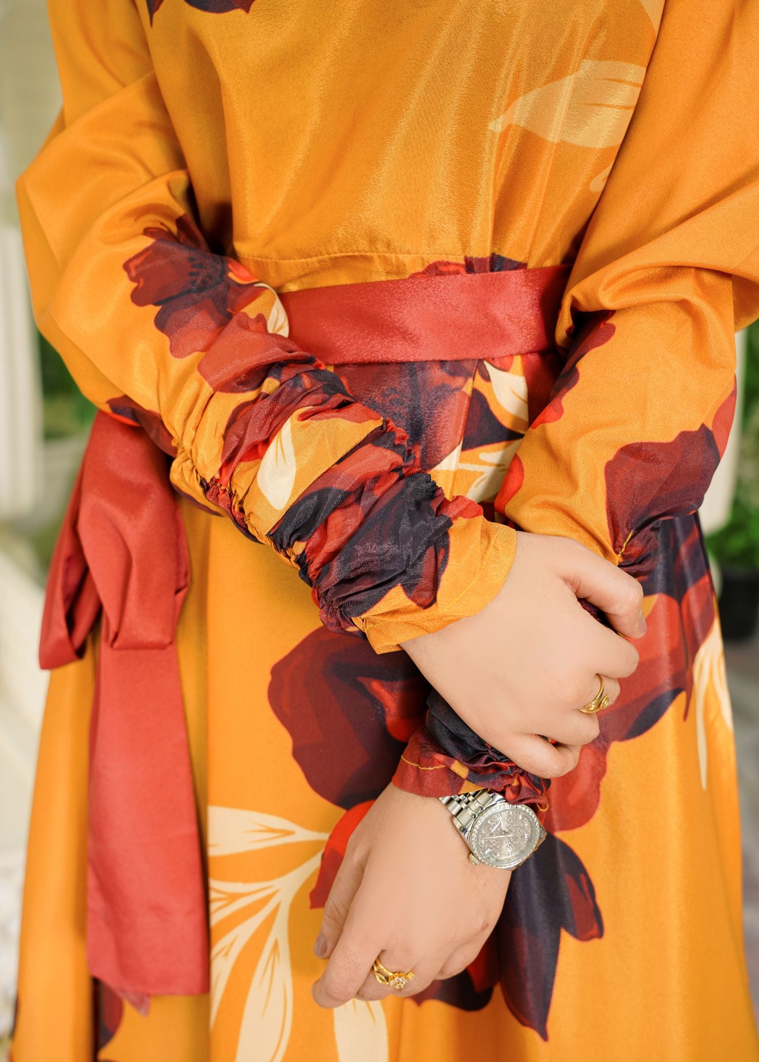 crepe Maxi in Mustard