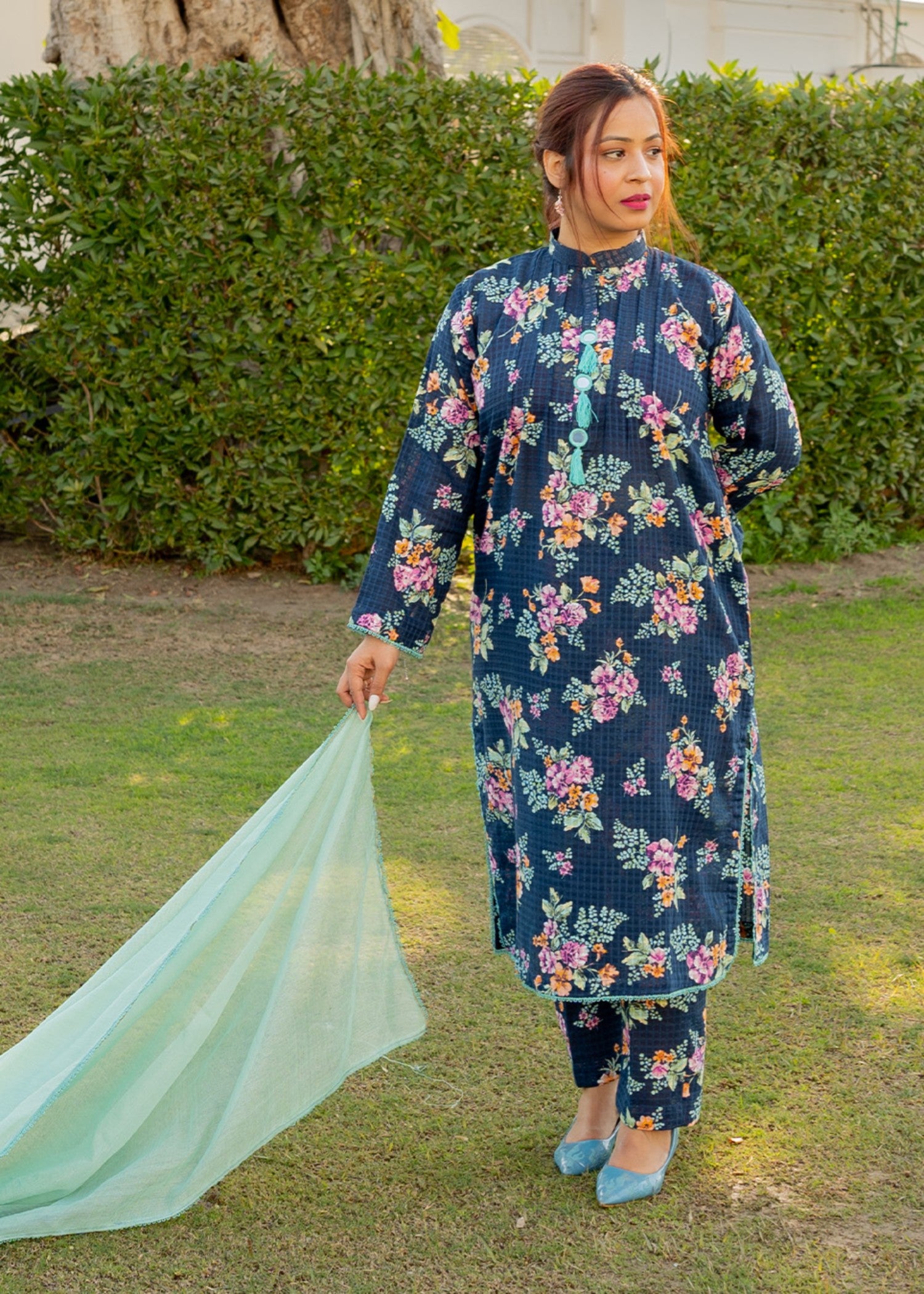 dobby Co Ord Sets in Dark blue