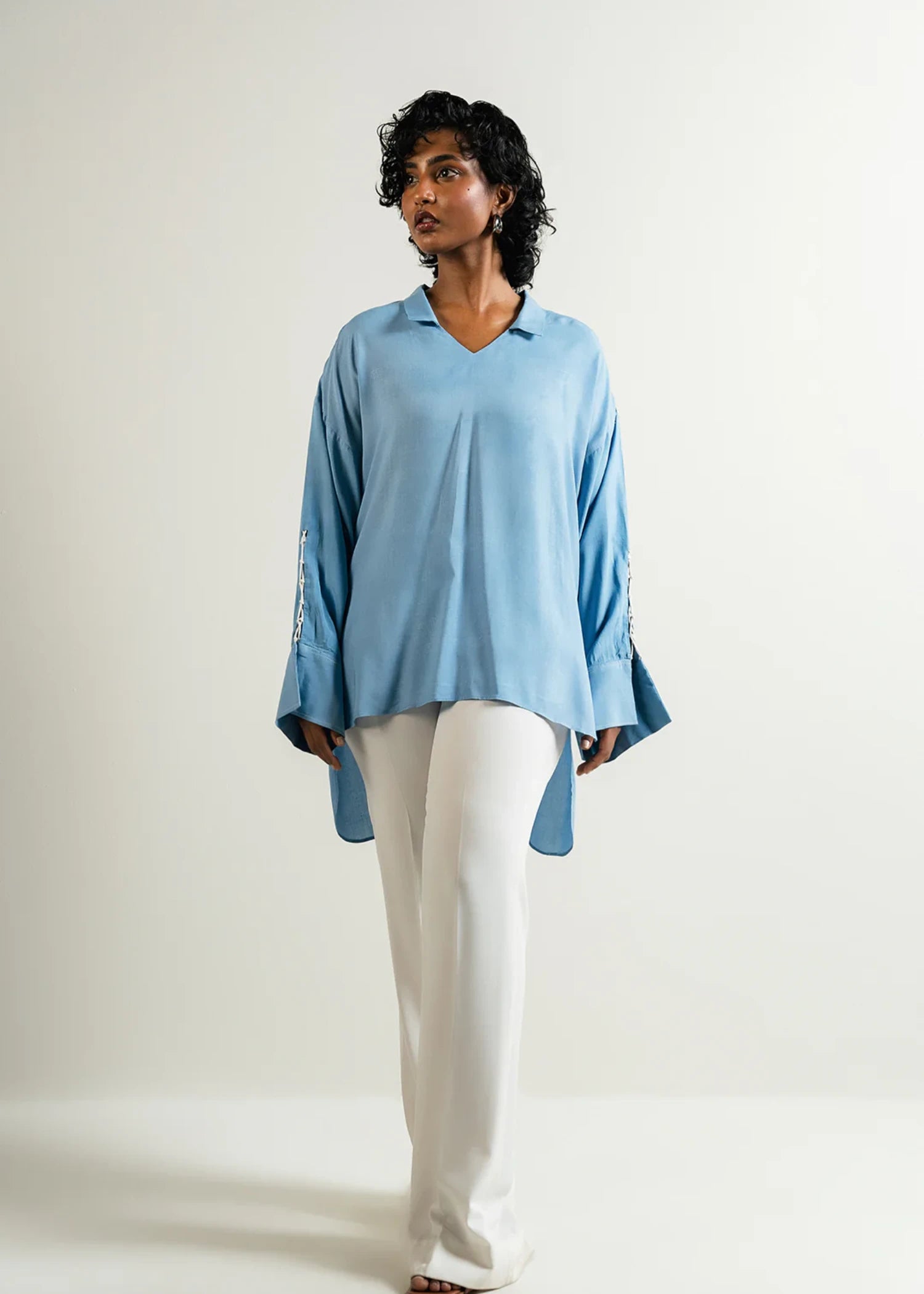 viscose Tunic in Aquamarine