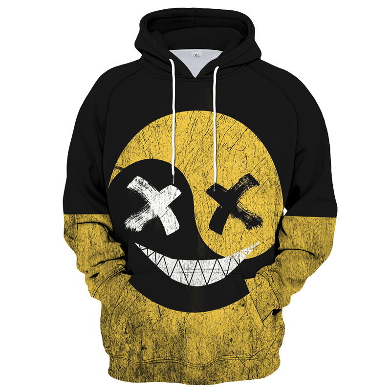 Smiley Series 3D Digital Printing Casual Sports Hoodie Sweater