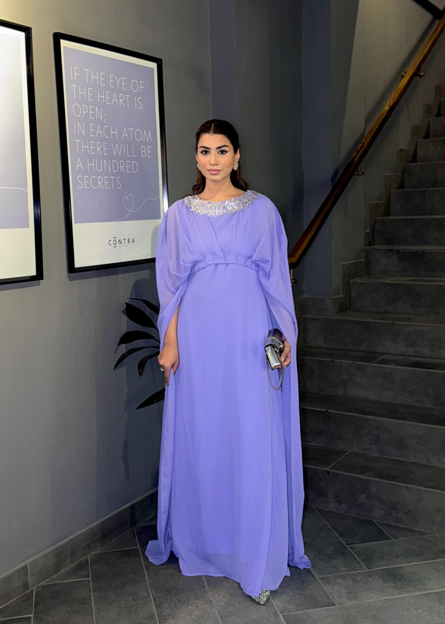 chiffon Dress in Lilac