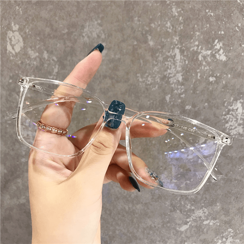 Anti-Blue Light Simple Square Glasses Frame New Ins Trend Flat Mirror Net Red Male and Female Same Glasses Frame