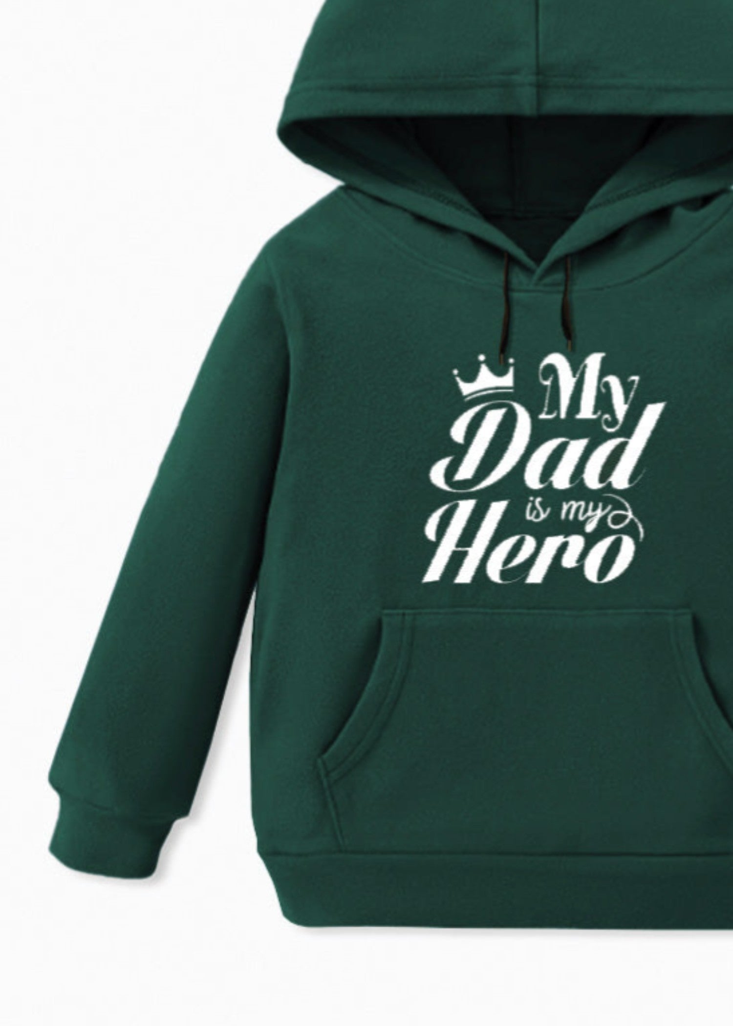fleece Hoodie in Green