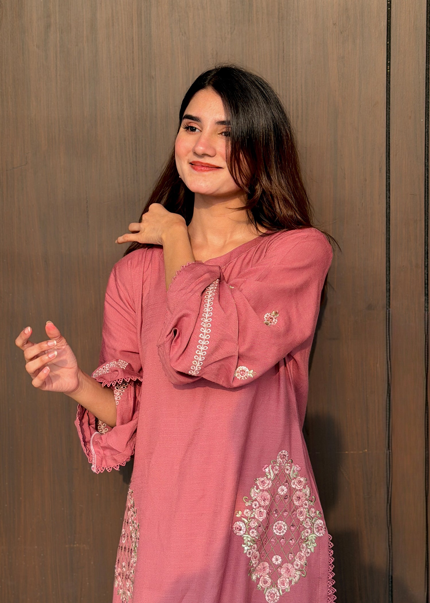 dhanak Co Ord Sets in Pink