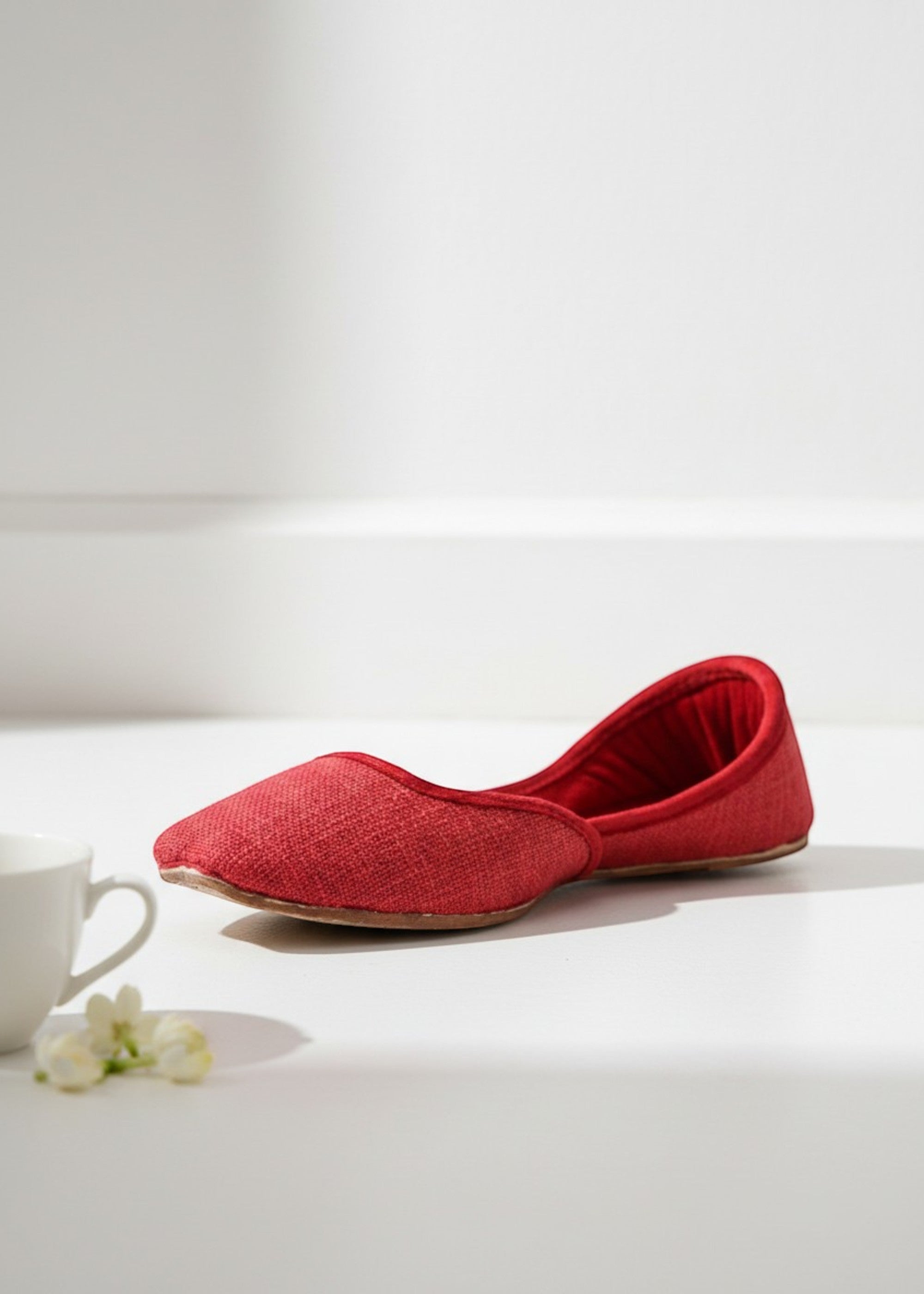 Khussa in Red by - High Quality Women Khussa MHT6810