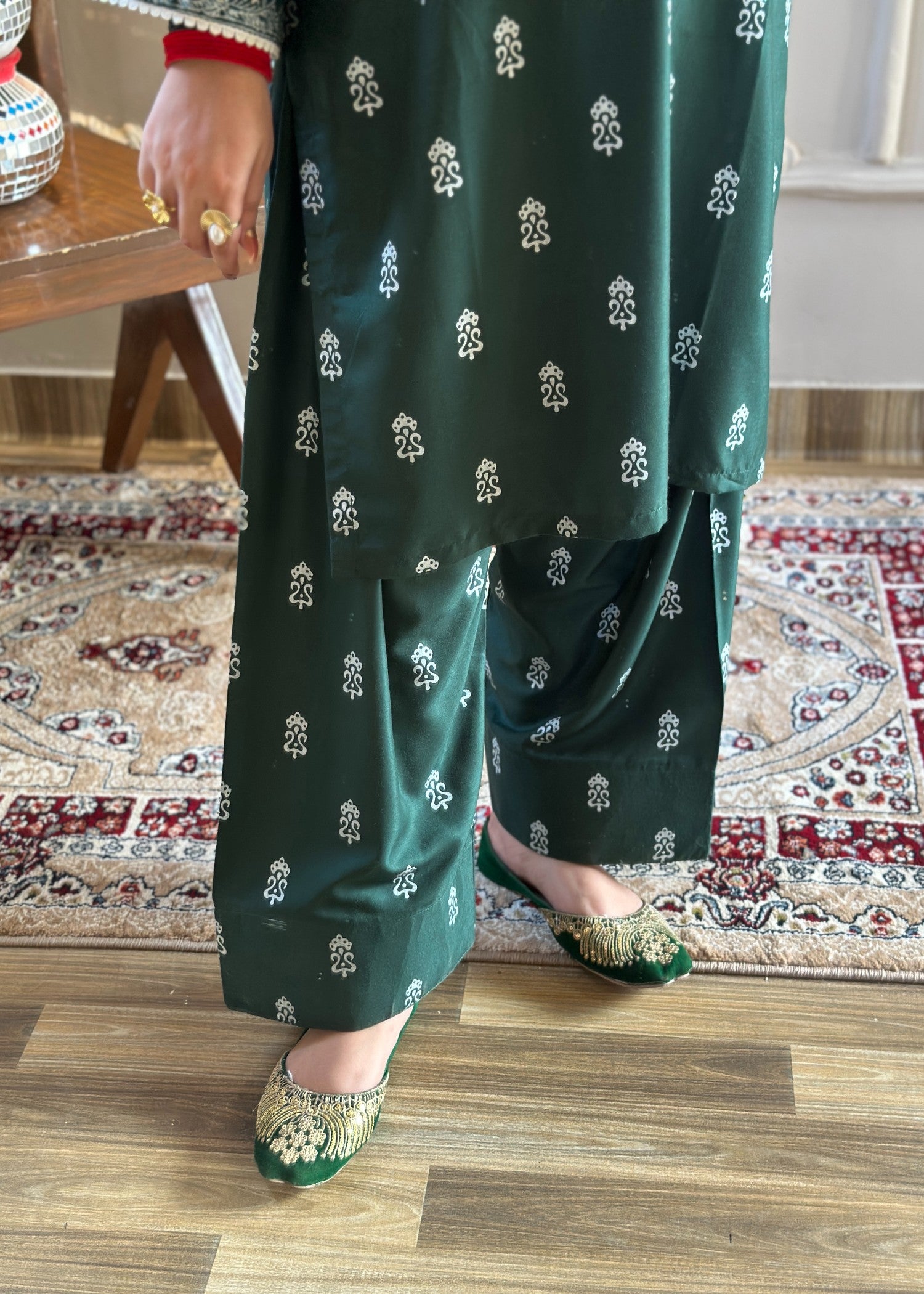 arabic lawn Co Ord Sets in Green