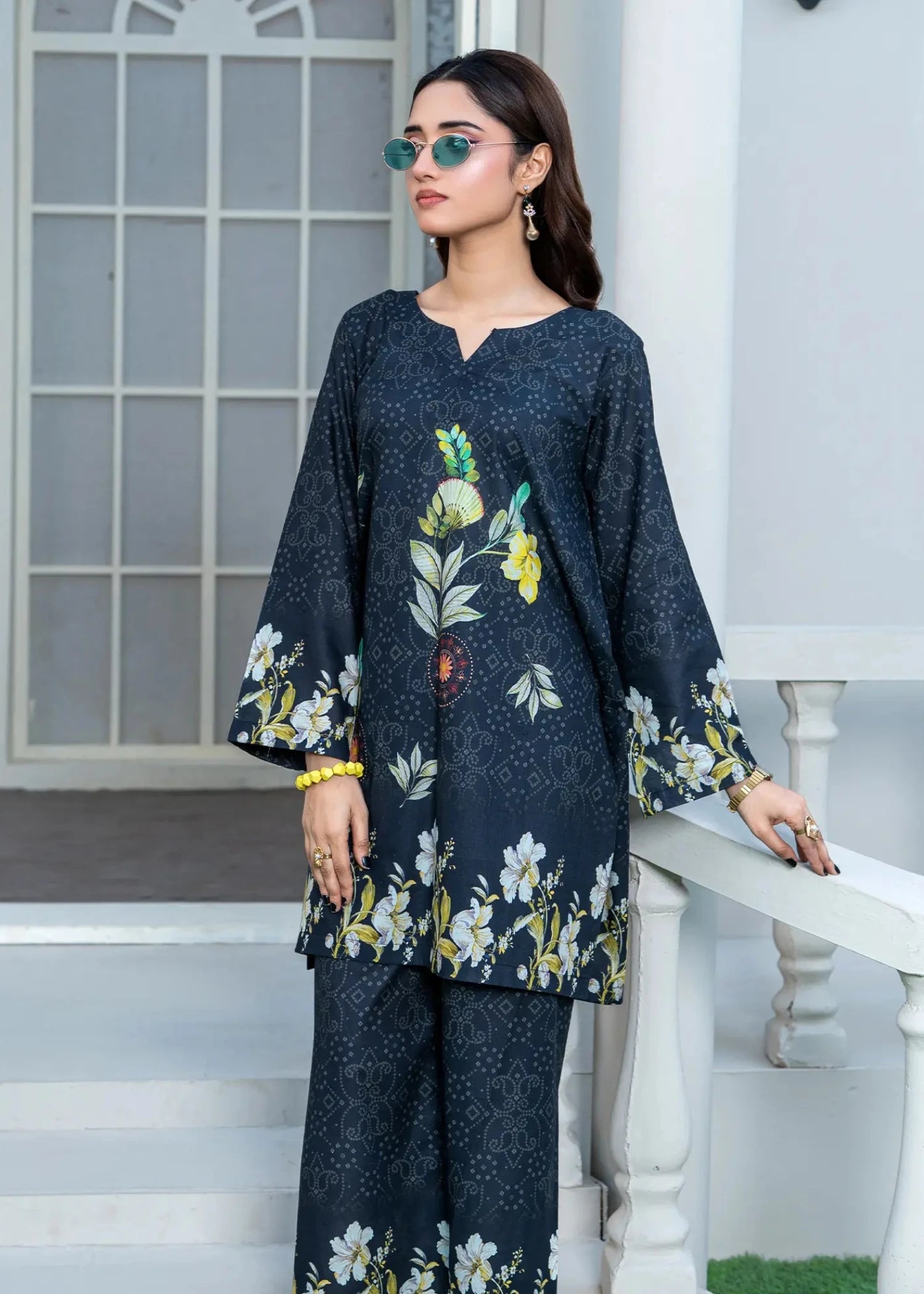 cotton Co Ord Sets in Charcoal black