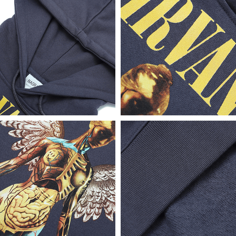 European and American Fashion Brand Nirvana Band Angel Sweatshirt Hoodie