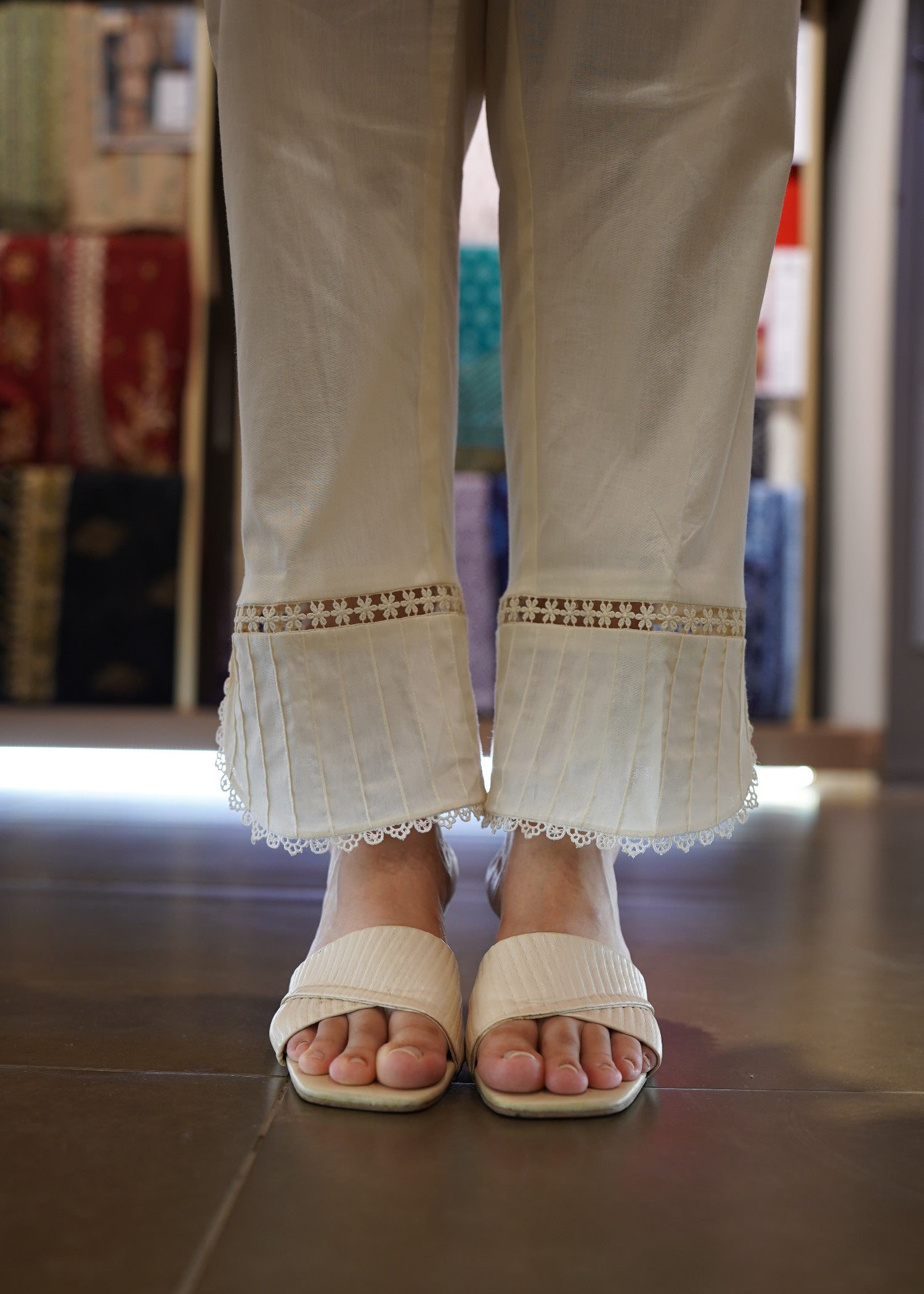 cambric Trousers in Ivory