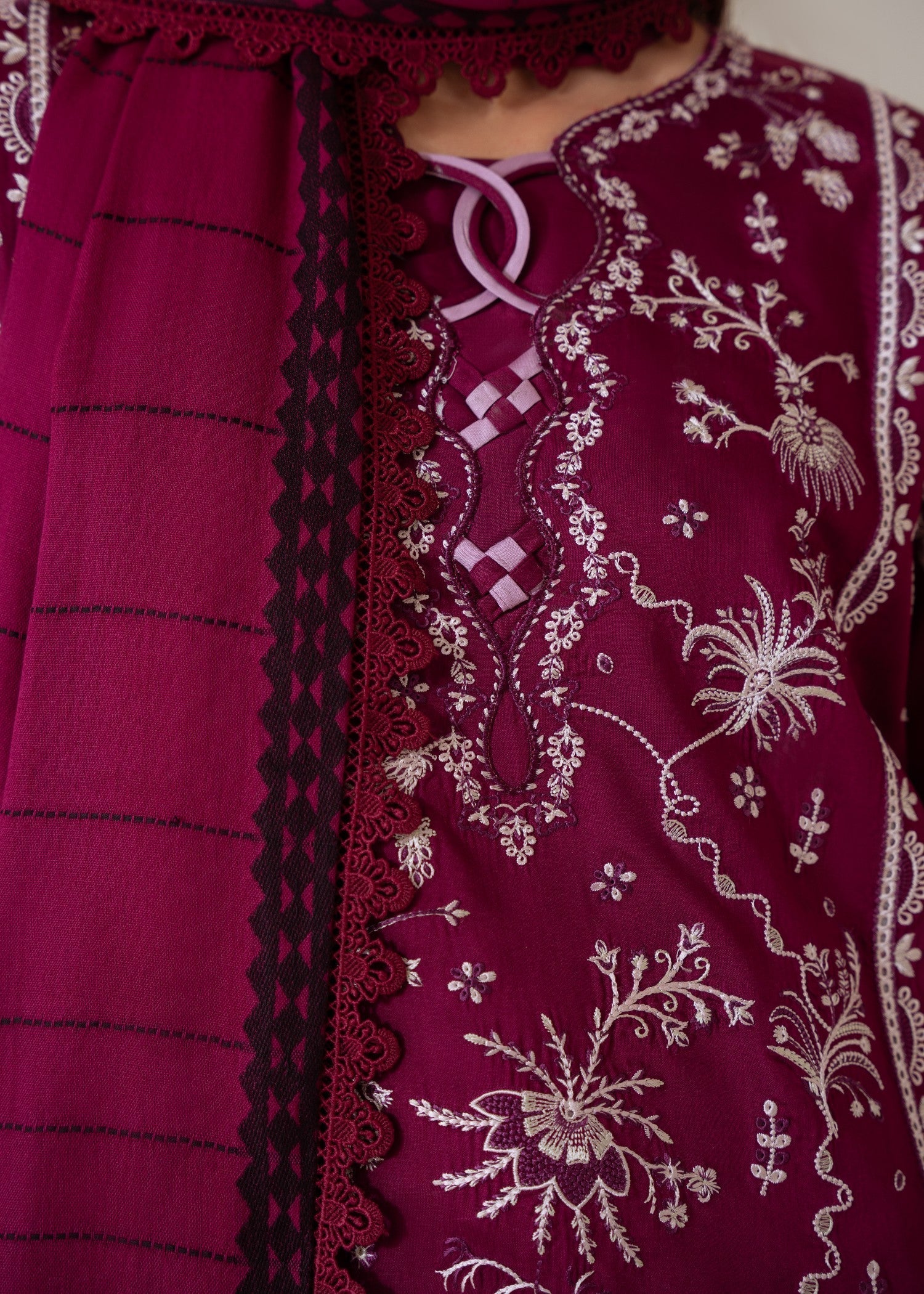 linen Unstitched in Burgundy