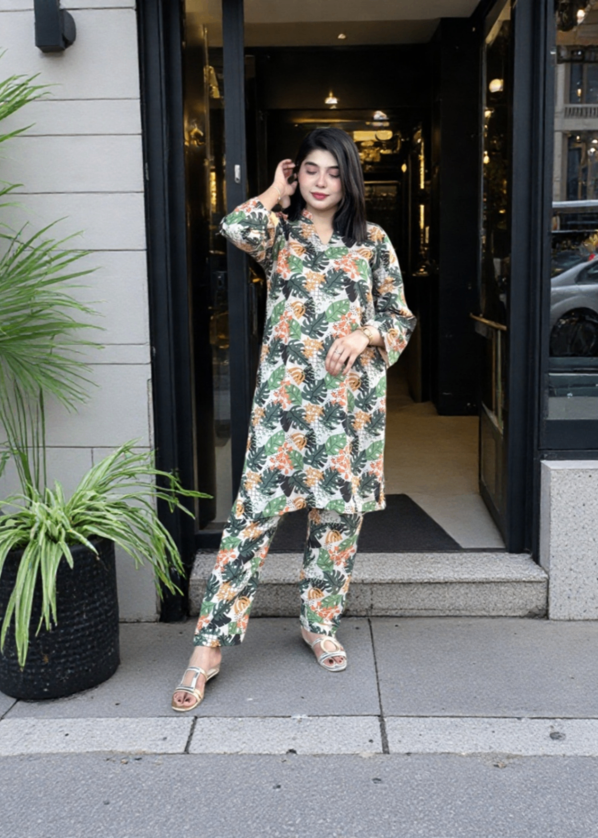 lawn Co Ord Sets in Sage green
