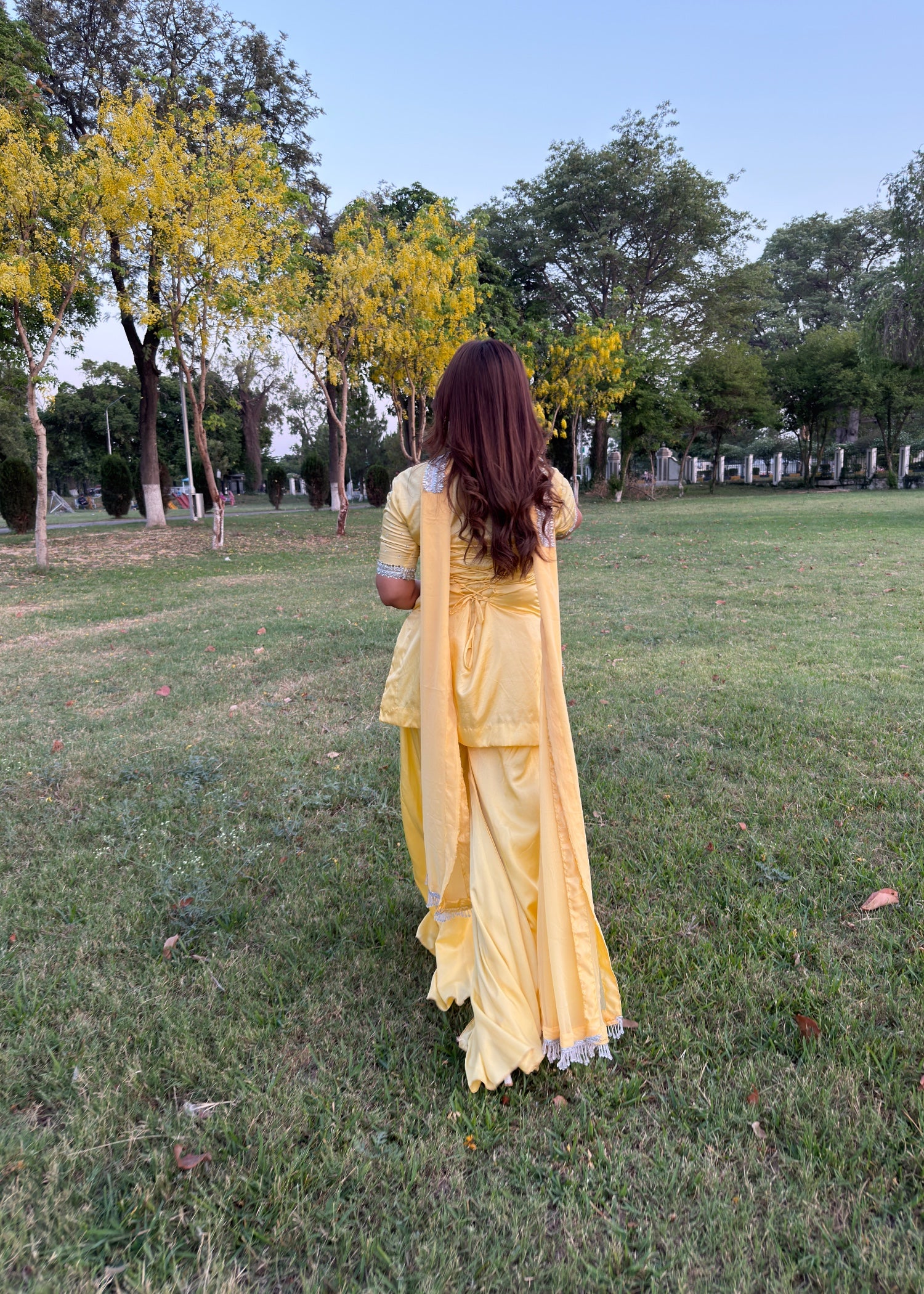 pure silk Sharara in Butter