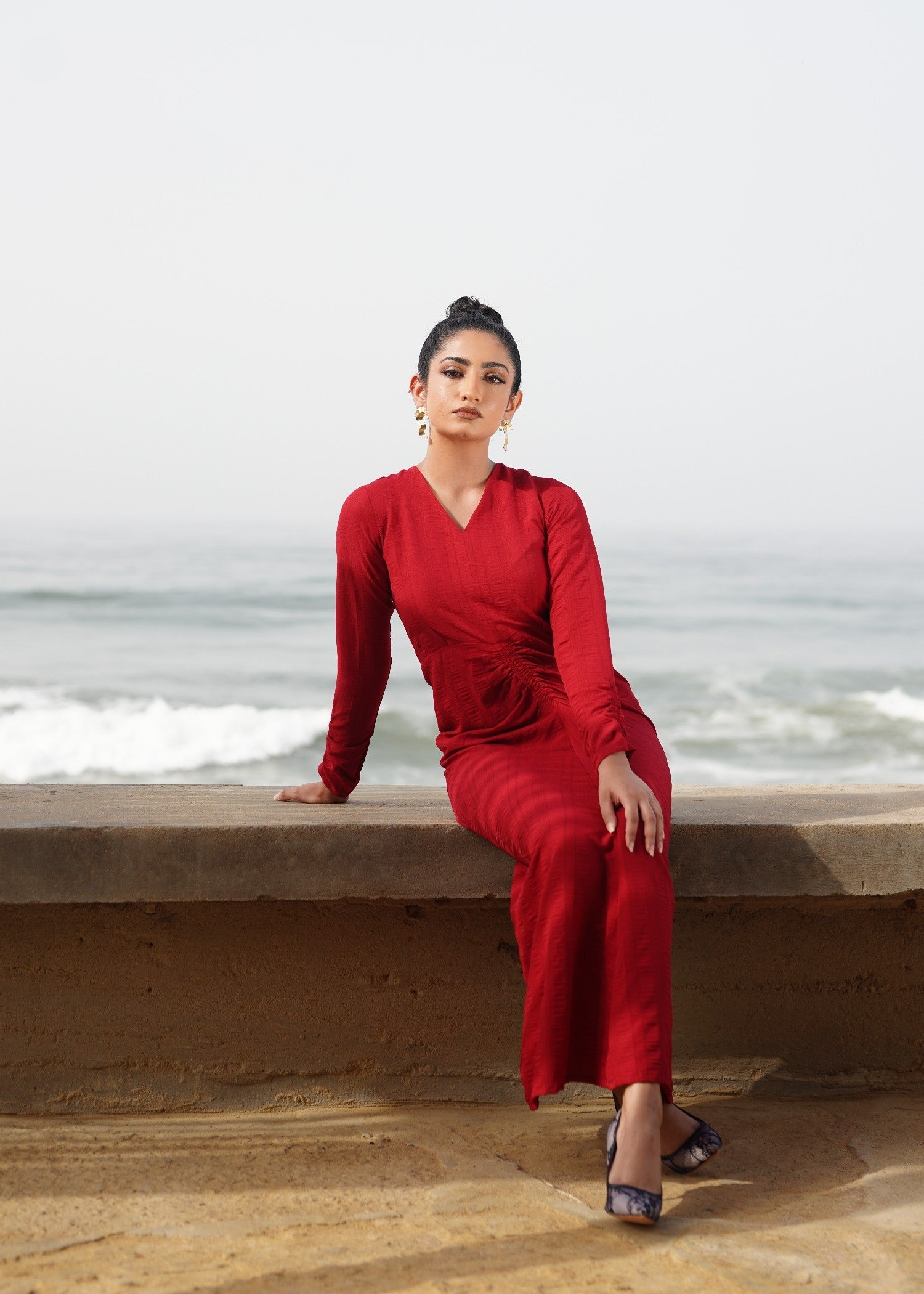viscose Dress in Red