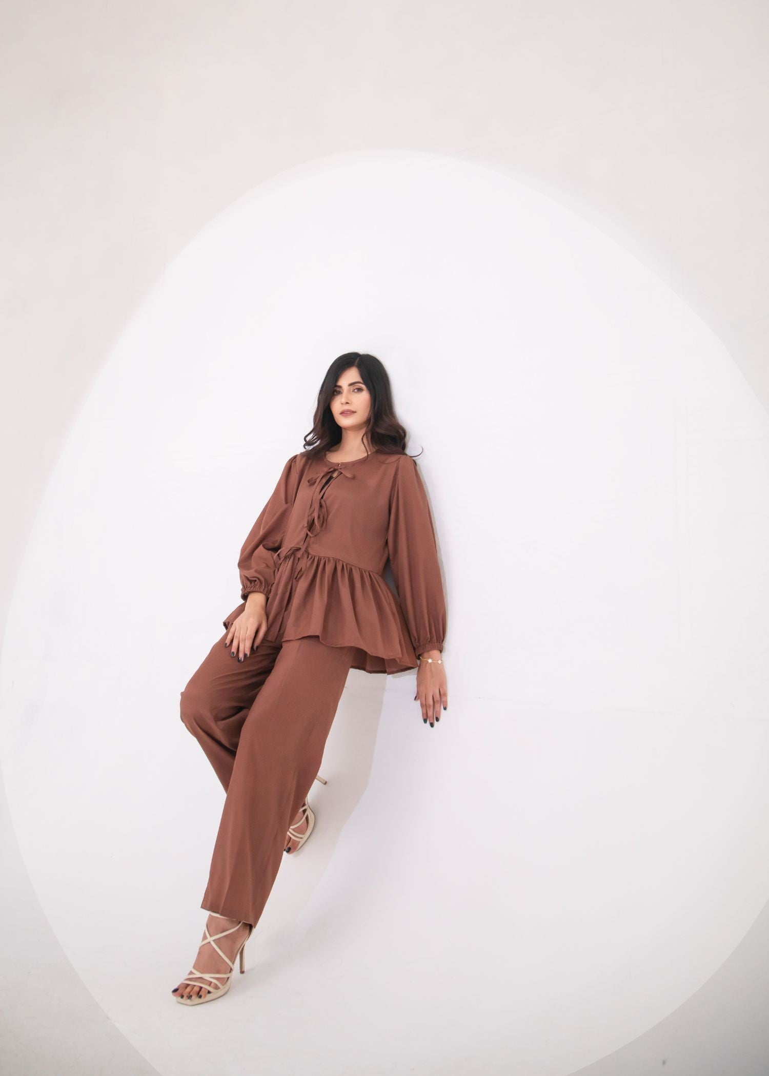 tropical Co Ord Sets in Chocolate brown