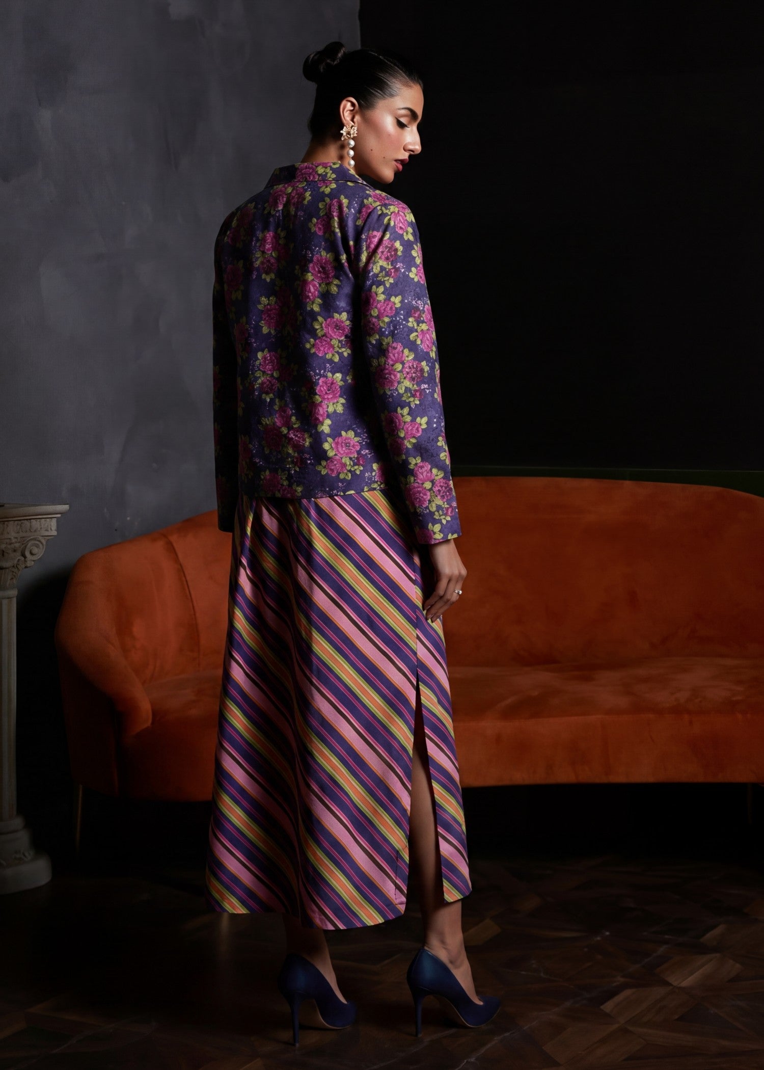 poly silk Kurti in Multi
