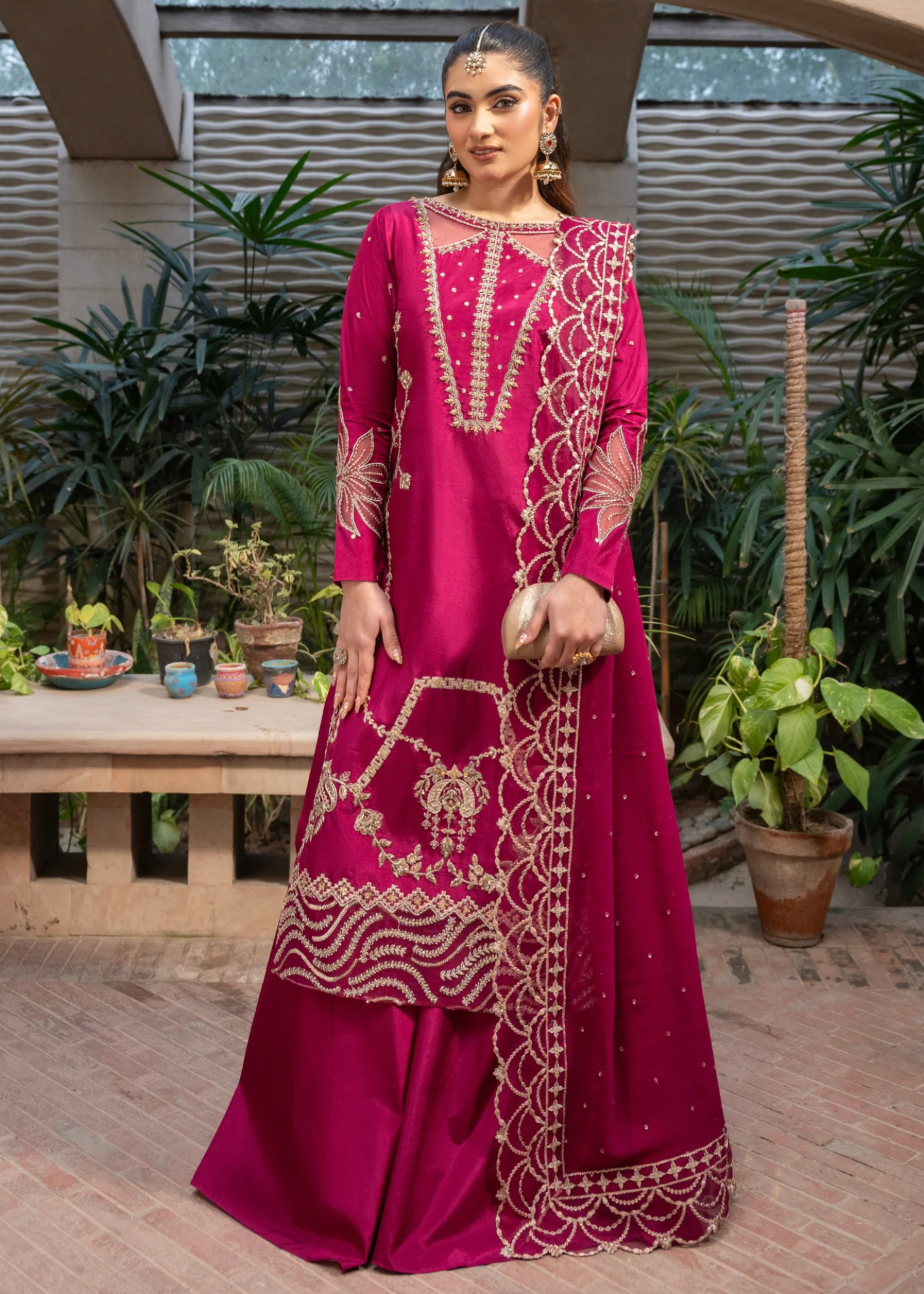 silk Unstitched in Raspberry