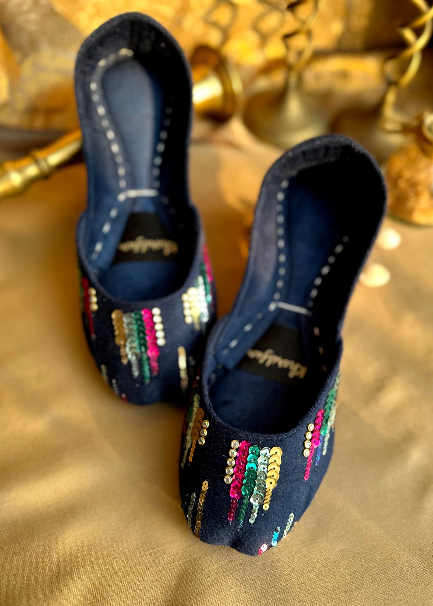Khussa in Navy blue by - High Quality Women Khussa MIV6728