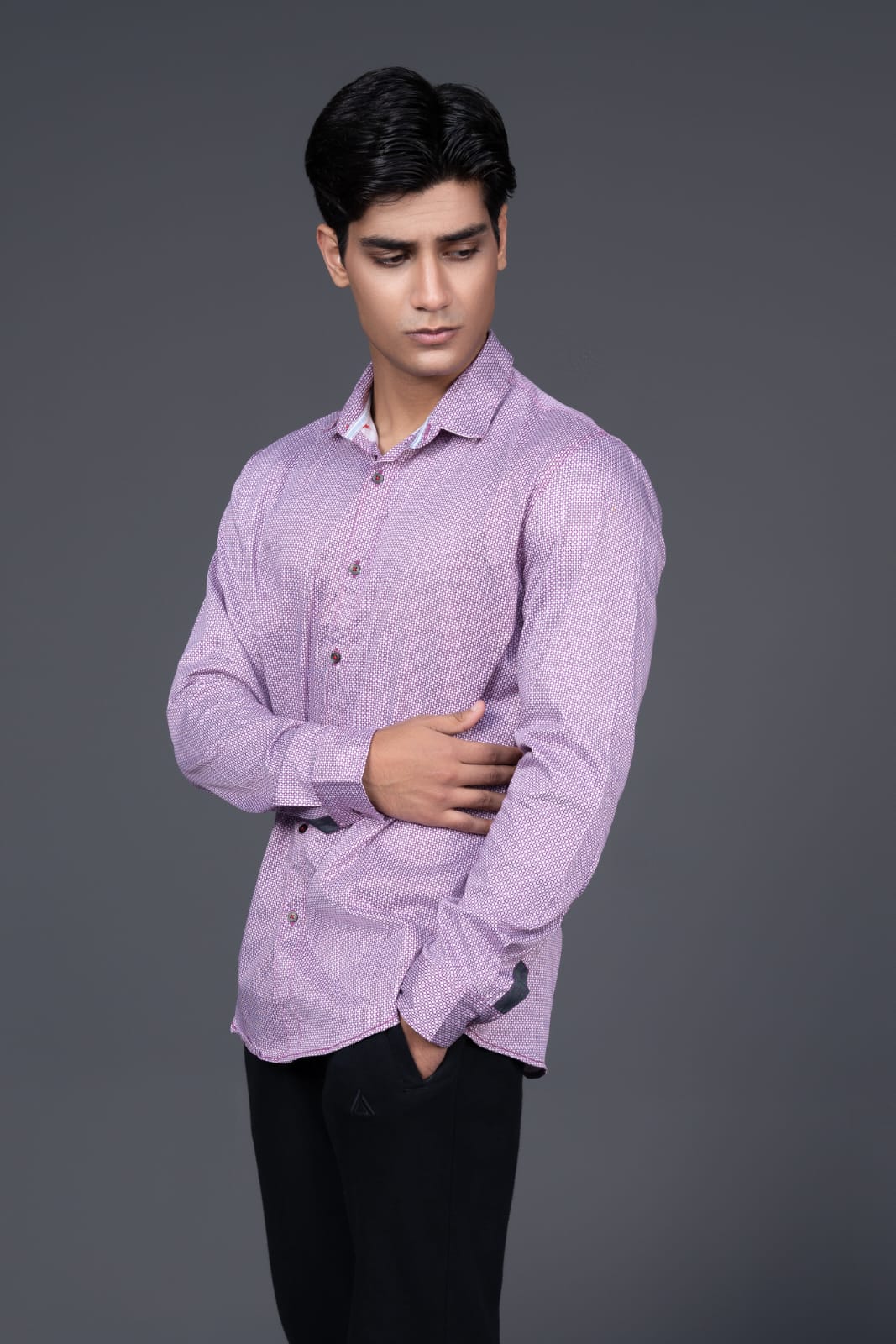 cotton viscose Casual Shirt in Lilac