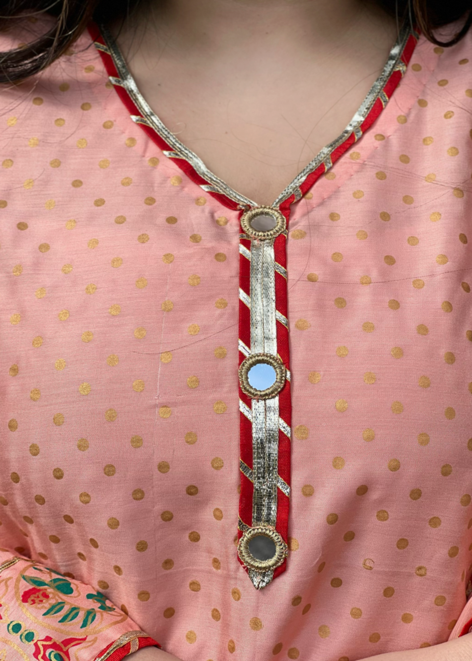 viscose Kurta Set in Peach pink
