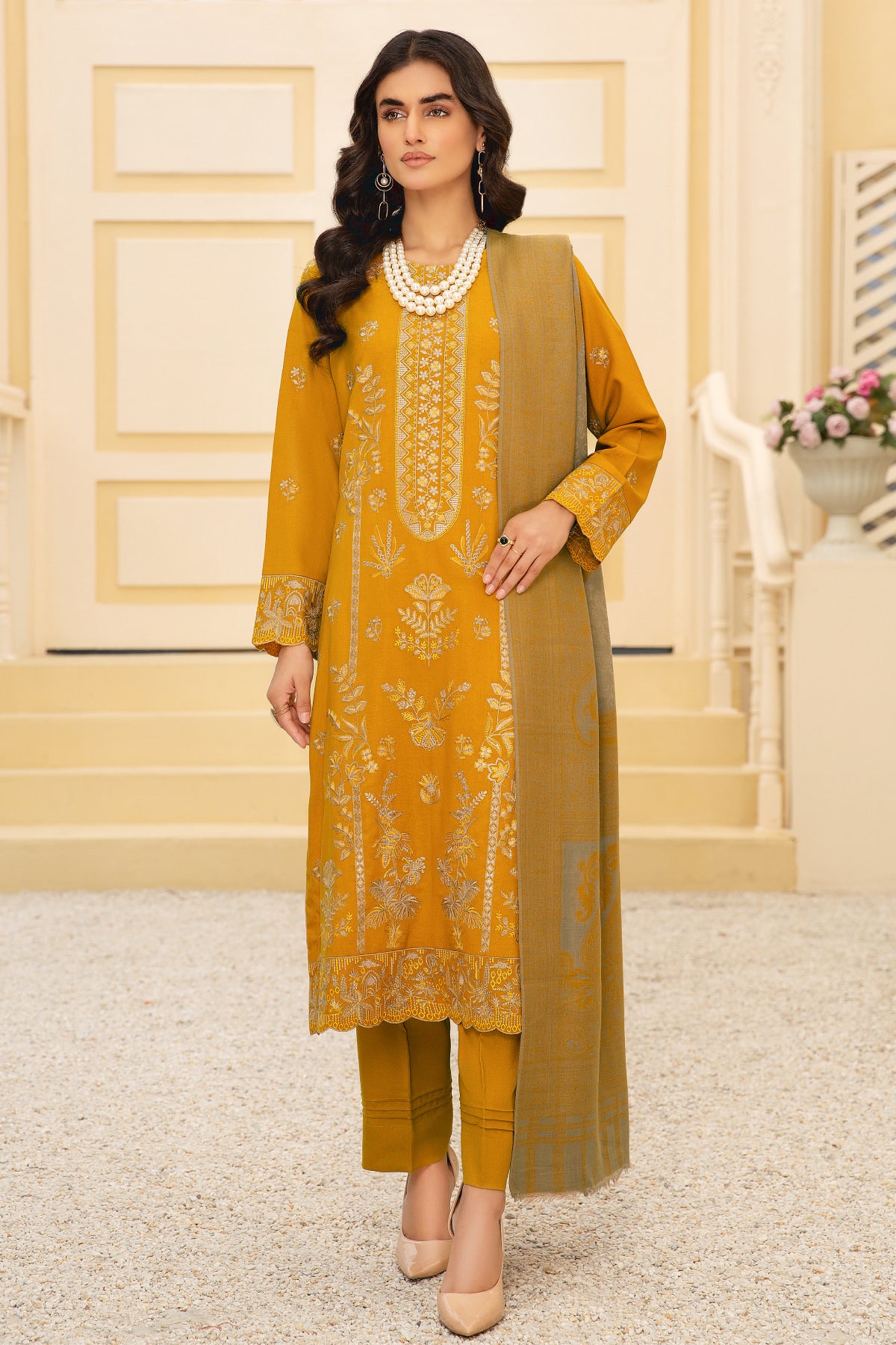 linen Unstitched in Yellow