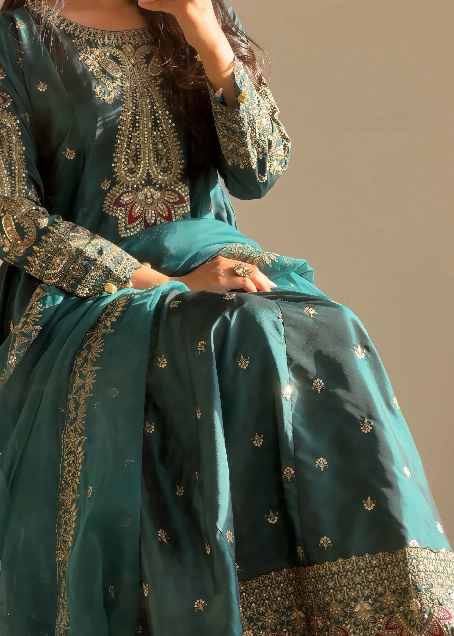 silk Maxi in Teal