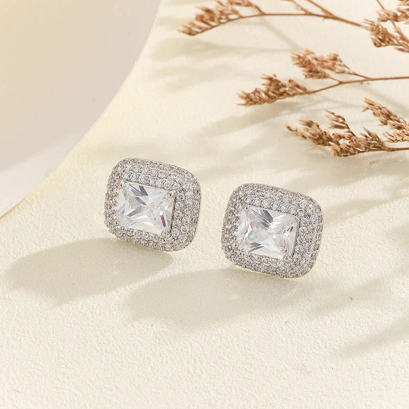 Studs in White, silver Color by - Trendy Women Studs CUM2857