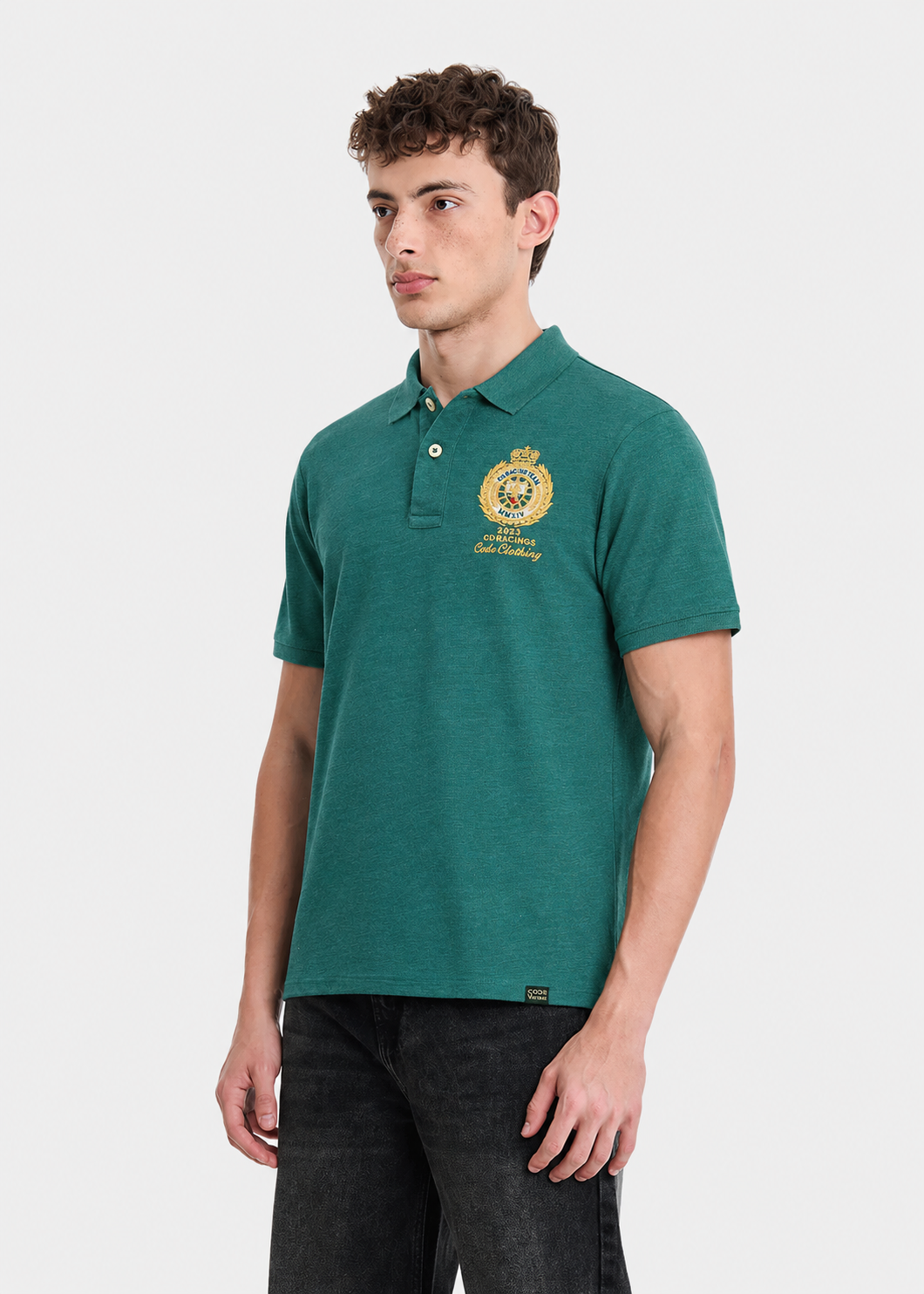 cotton pique Polo Shirt in Teal